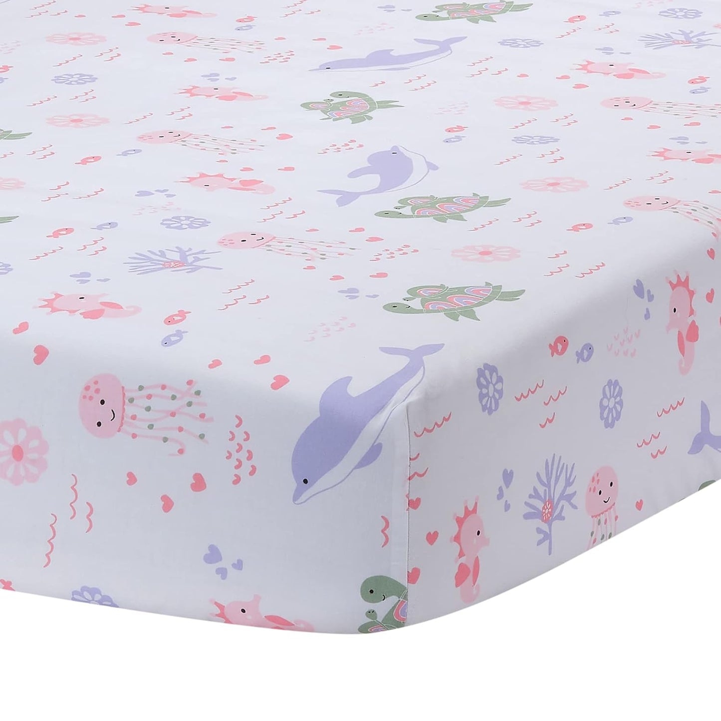 Lambs & Ivy Sea Dreams 3-Piece Dolphin/Turtle Nautical Baby Crib Bedding Set