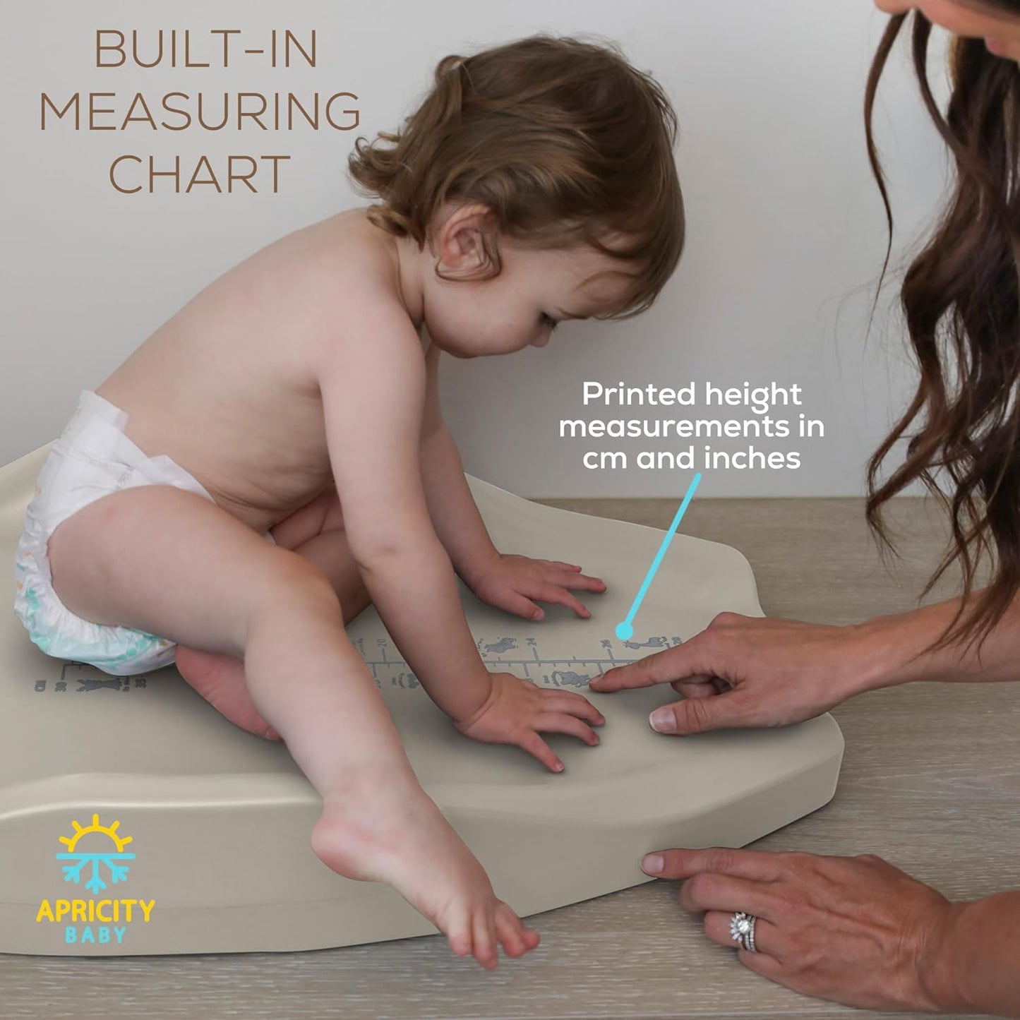 Apricity Baby Changing Pod- Beige -Waterproof Non-Slip Changing Pad Easy-to-Clean Diaper Changing Station for Dresser Tops Large Portable Wipeable Changing Pad for Newborns to Toddlers Diaper Changer