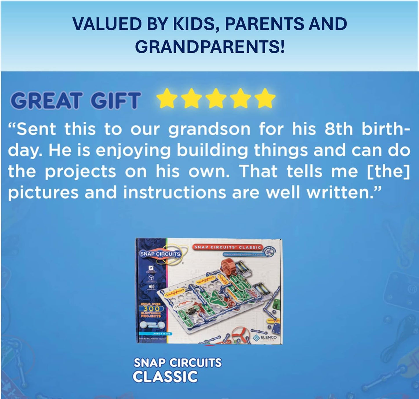 Snap Circuits Classic SC-300 Electronics Exploration Kit | Over 300 Projects | Full Color Manual Parts | STEM Educational Toy for Kids 8+ 2.3 x 13.6 x 19.3 inches (Pack of 6)