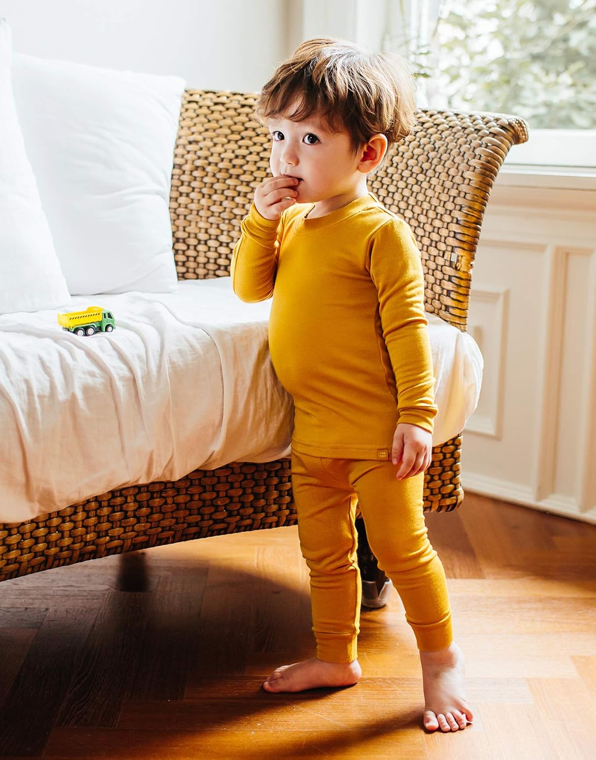 VAENAIT 6M-12Y Toddler Toddler Kids Toddler Girls Boys Soft Comfy Modal Tencel Solid Raglan Sleepwear Pajamas Pjs 2pcs Set