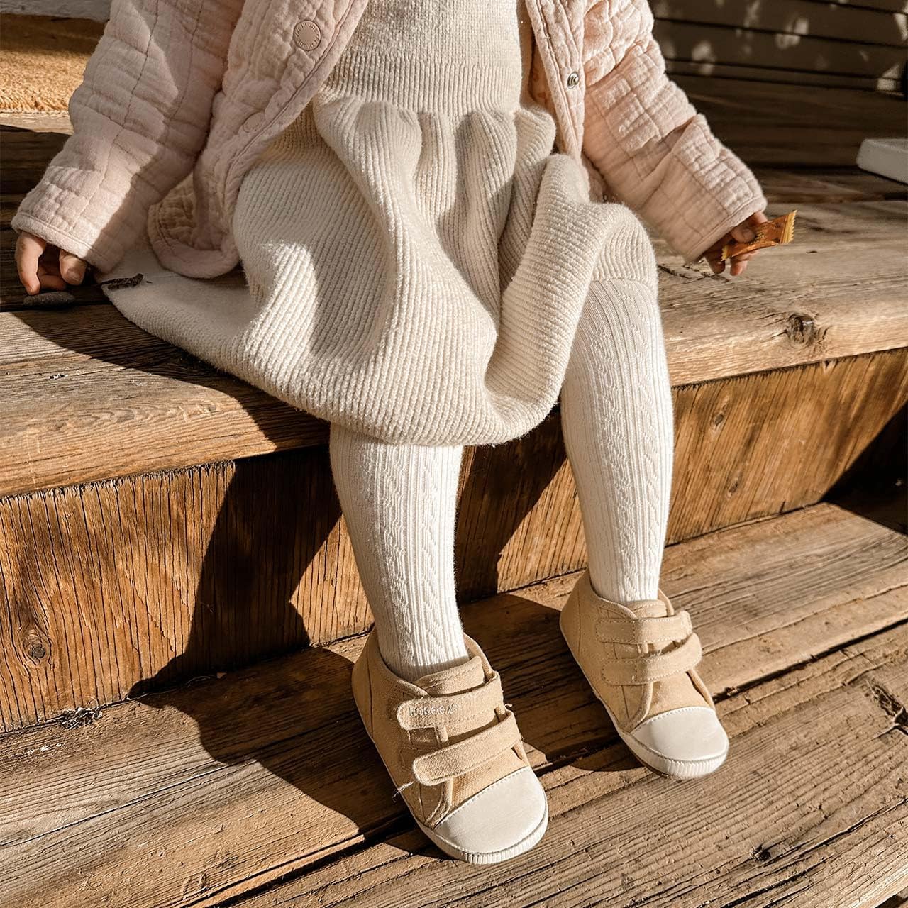 Robeez Baby Girl Heavyweight Ribbed Tights for Little Girls, Opaque 2 Pack Baby Girl Footed Cable Knit Tights