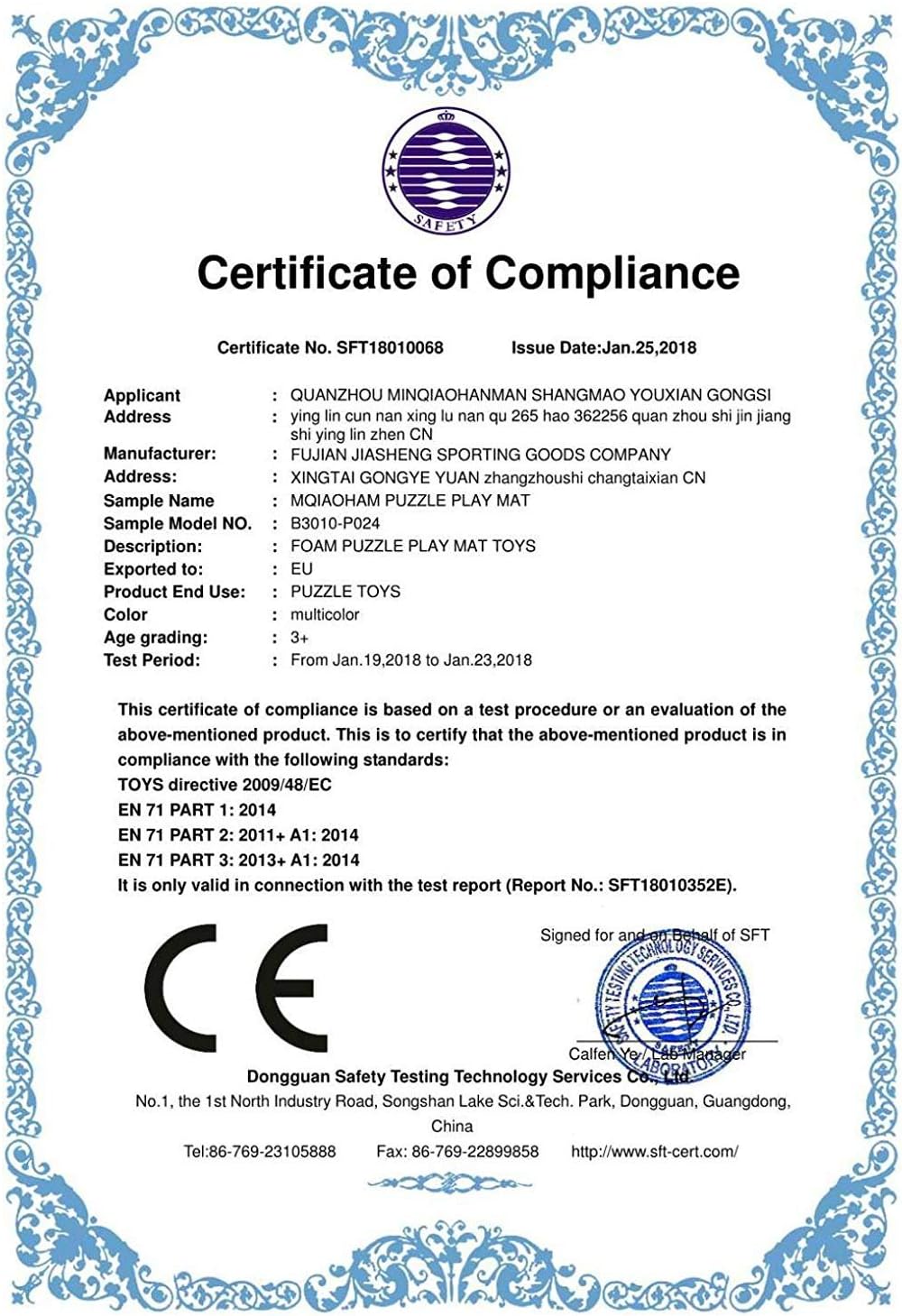 MQIAOHAM® 18 Pieces Puzzle Play Mats, Soft Baby Play Mat, Kids Interlocking Foam Floor Tiles, Toddlers Carpet Playmats G301018-101104106