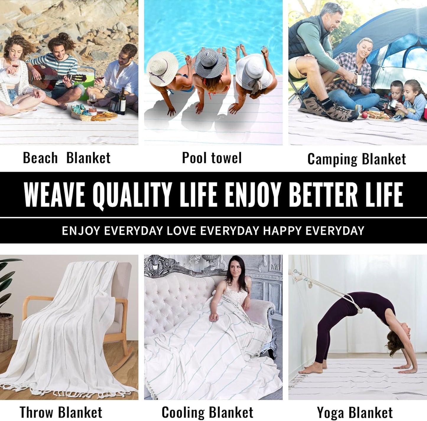 Large Cotton Turkish Throw Blanket Lightweight Breathable Home Decoration Women Birthday Gifts Ideal for Mom Grandma Wife Sister Girlfriend Her Boss Coworker Retirement New Home Hoursewarming