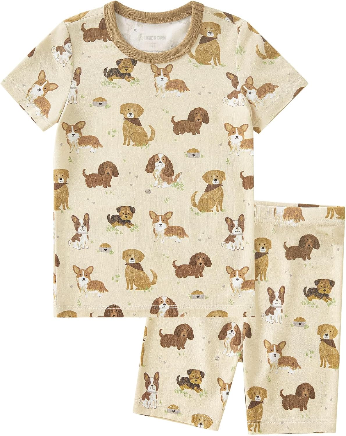 pureborn Baby Viscose From Bamboo Pajamas Set Pjs - Kids Toddler Girl Snug Fit Viscose Sleepwear 2pcs 18M-8Y