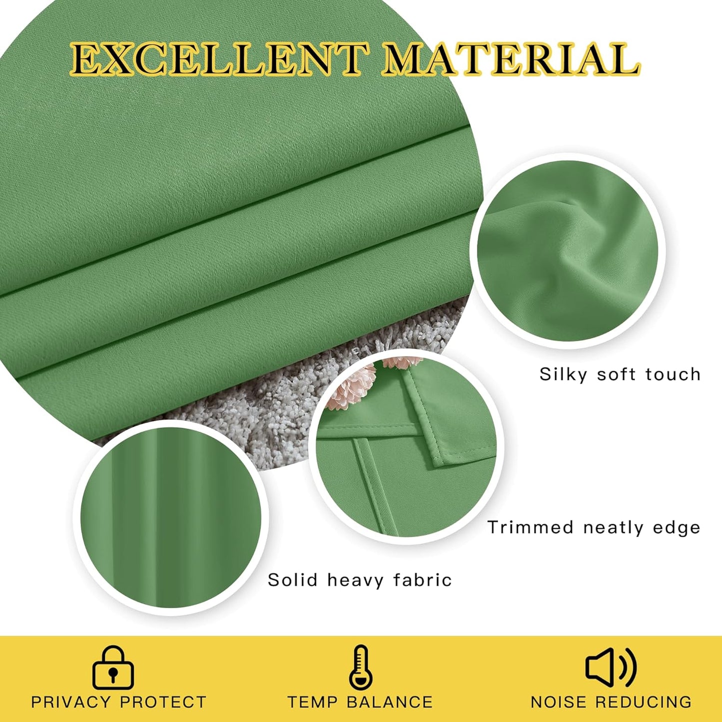 NICETOWN Blackout Draperies Curtains Panels - Window Treatment Thermal Insulated Solid Grommet Blackout Curtains/Panels/Drapes for Bedroom (Forest Green, Set of 2, 66 by 72 Inch)