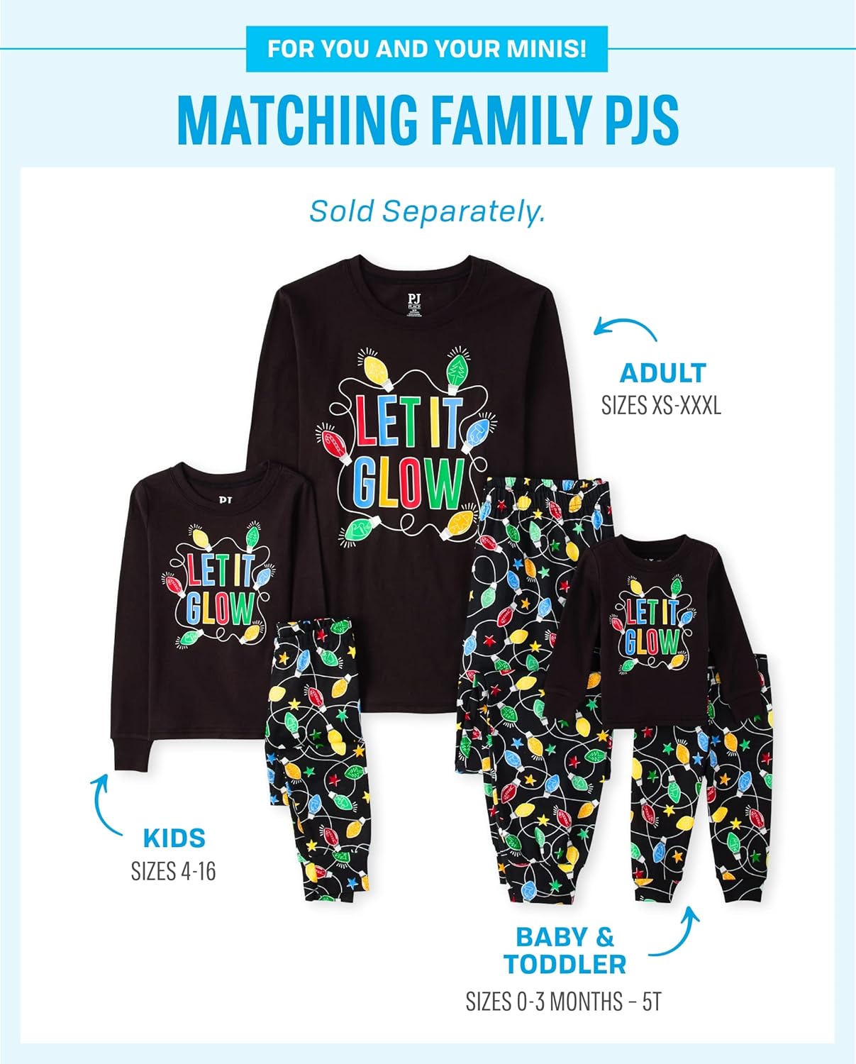 The Children’s Place Family Matching, Christmas and Holiday Pajama Sets, Cotton