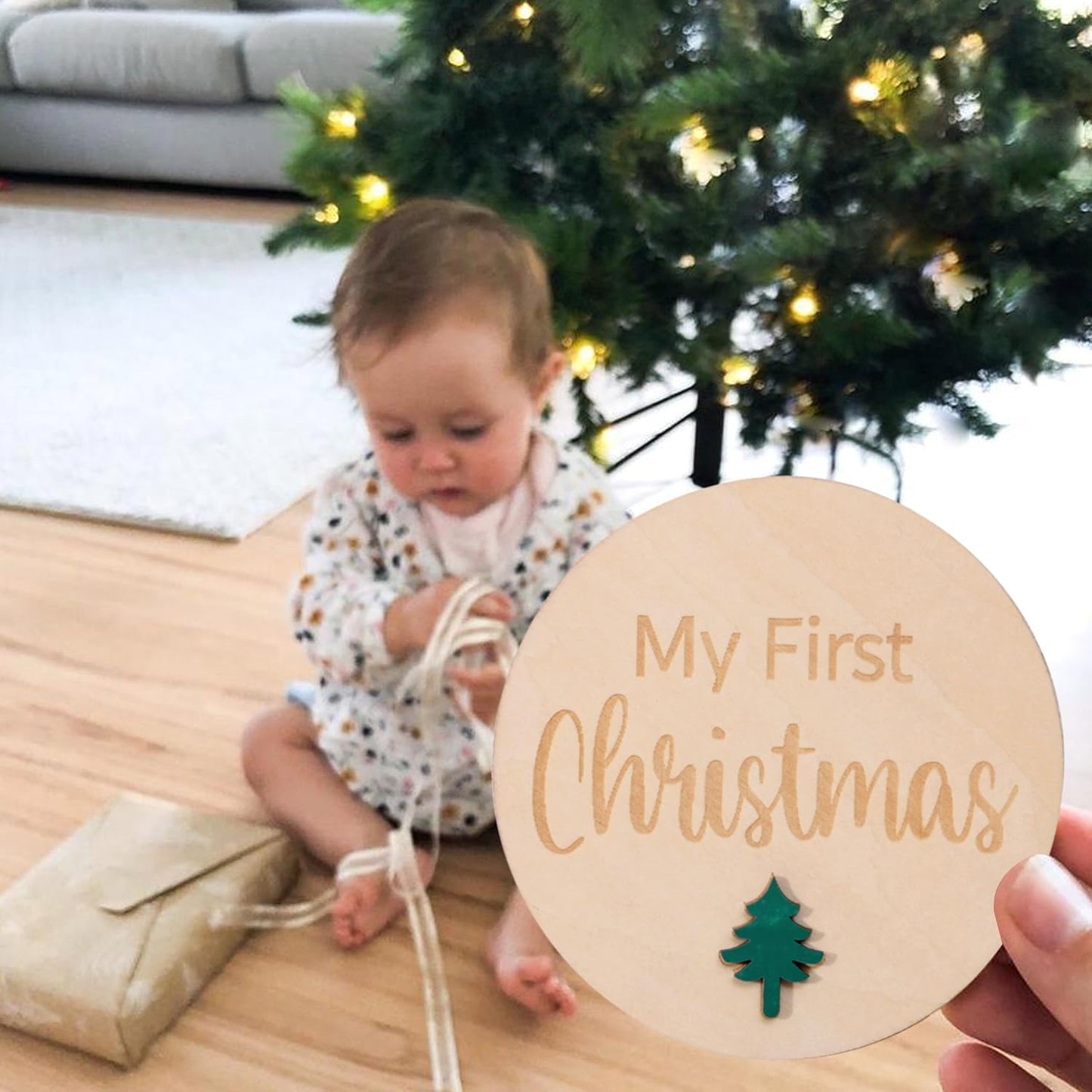 My First Holiday Milestone Cards - Baby First Holiday Wood Sign Baby Shower,Holiday Monthly Milestones,Baby First Halloween/Hanksgiving/Christmas/Valentine's Day/St. Patrick's Day/Easter