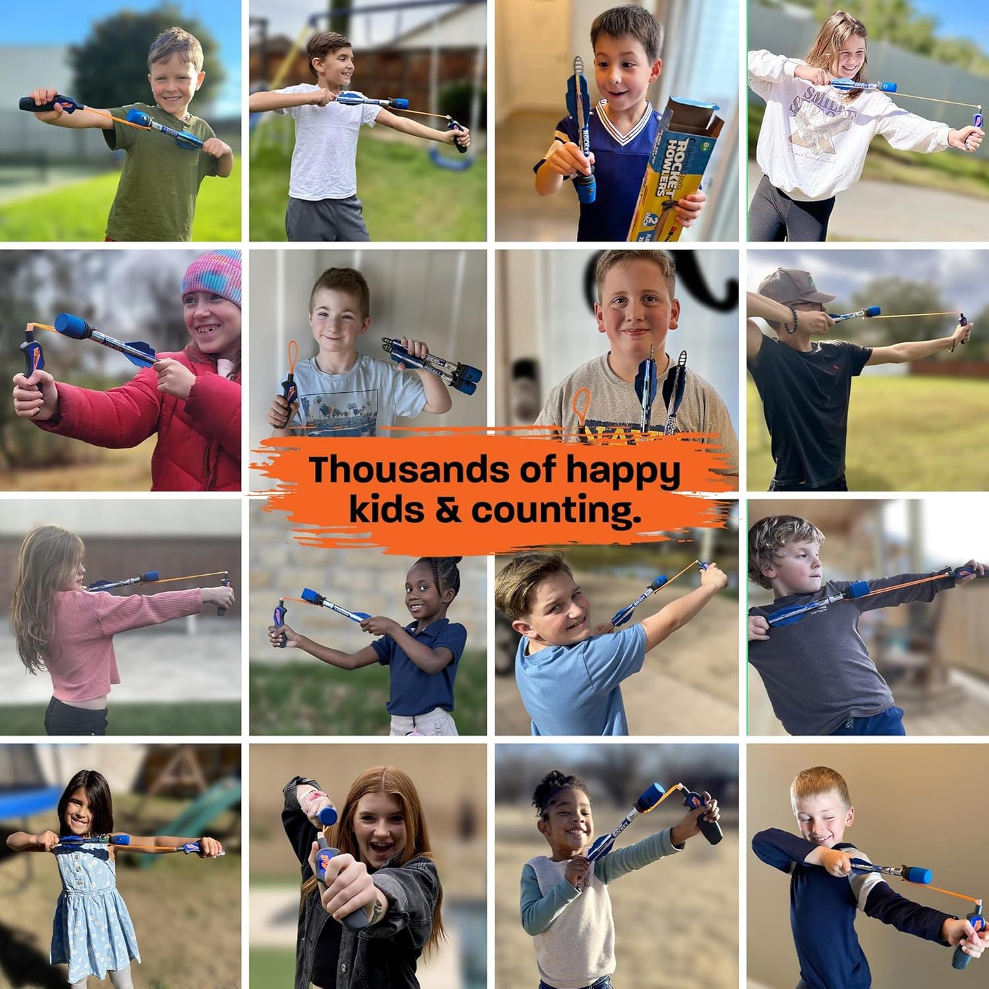 Toy Rocket Launcher for Kids: Best Outdoor Toys Slingshot Rockets Launchers Air Foam Rockets Games for Boys & Girls All Ages. Party Favor Easter Basket Stuffers & Great Gifts for Ages 8 9 10 11 & Up