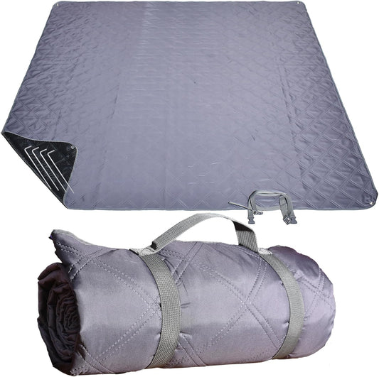 Waterproof Picnic Blanket 80 * 80 in Portable with Carry Strap for Beach Mat or Family Outdoor Camping Party, Park Blanket for Grass Park, Hiking, Travel