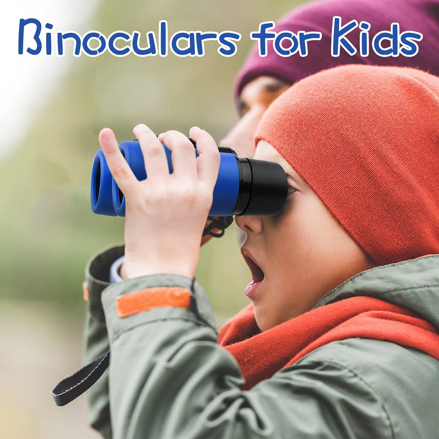 Scotamalone Kids Binoculars Shock Proof Toy Binoculars Set for Age 3-12 Years Old Boys Girls Bird Watching Educational Learning Hunting Hiking Birthday Presents