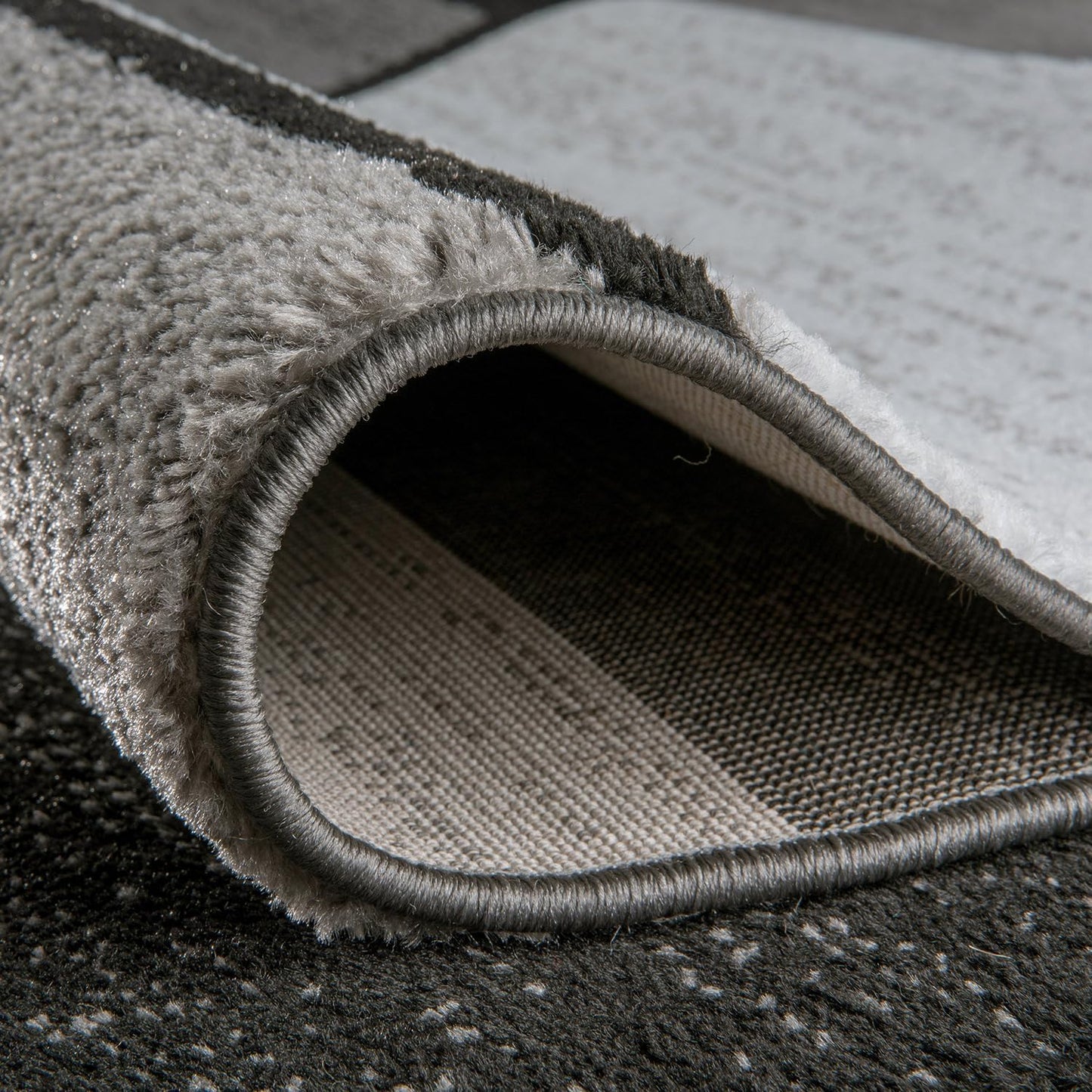 Rugshop Contemporary Modern Boxes for Home Office,Living Room,Bedroom,Kitchen Non Shedding Area Rug 2'7" x 4' Gray