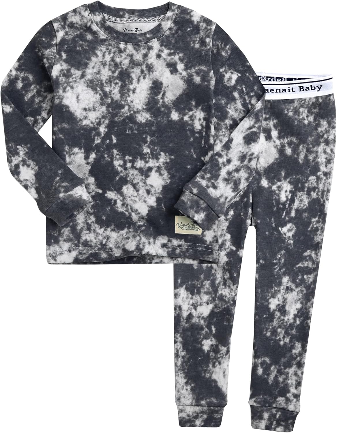 VAENAIT BABY 12M-12Y Toddler Kids Boys Girls 100% Cotton Marbling Tiedye Sung Fit Sleepwear Pajamas 2pcs Pjs Set