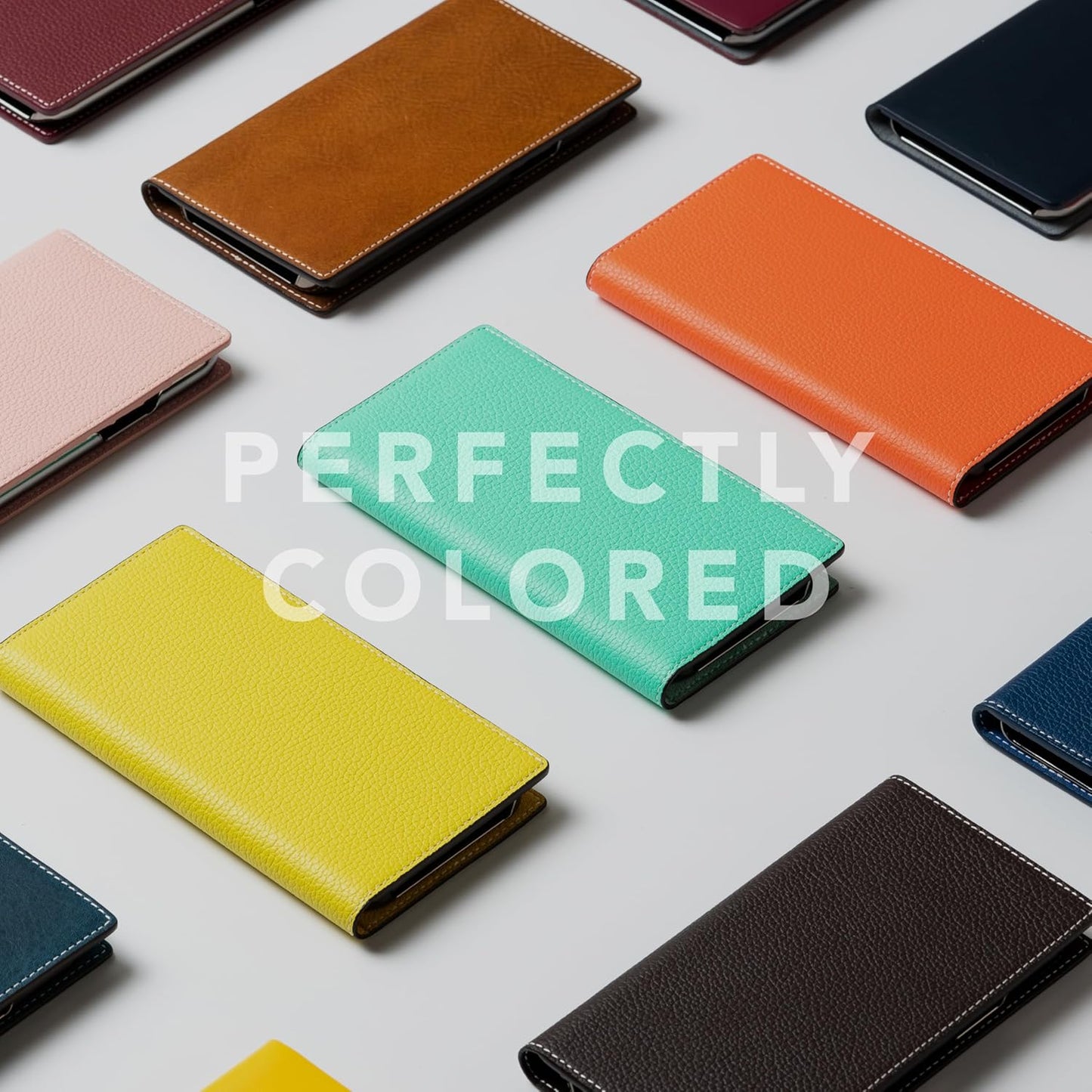 D8 Neon Full Grain Leather Wallet Case for iPhone 15 - [2-in-1] Handcrafted Detachable Diary Style with Magnetic MagSafe Back Cover, Gift Box Included (Lemon)