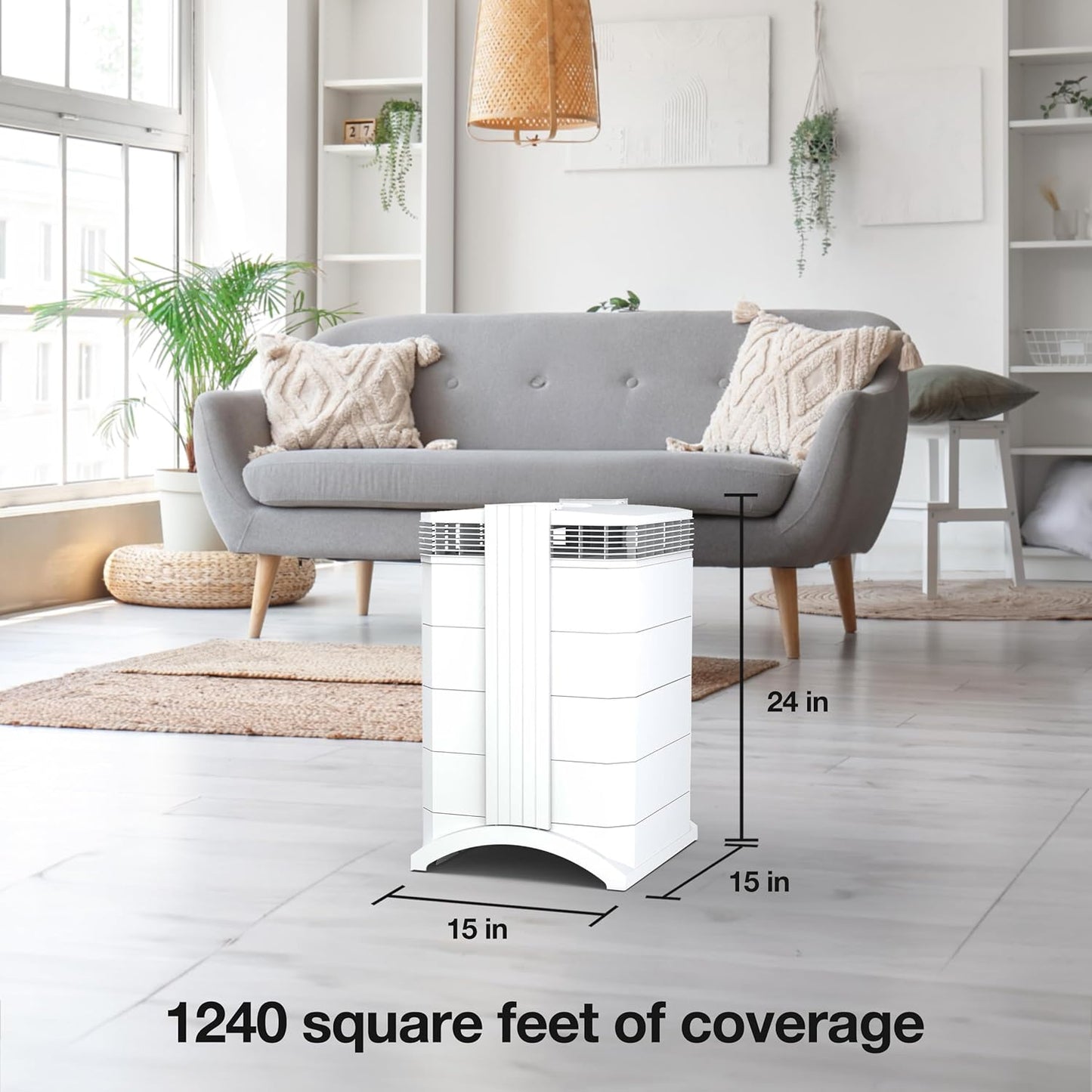 IQAir HealthPro Compact XE Air Purifier - 2-Pack - Compact HyperHEPA Fration for Rooms up to 2480 sq ft - Allergens, Smoke, Dust, Mold, Pet Dander, Swiss Made, WiFi Enabled