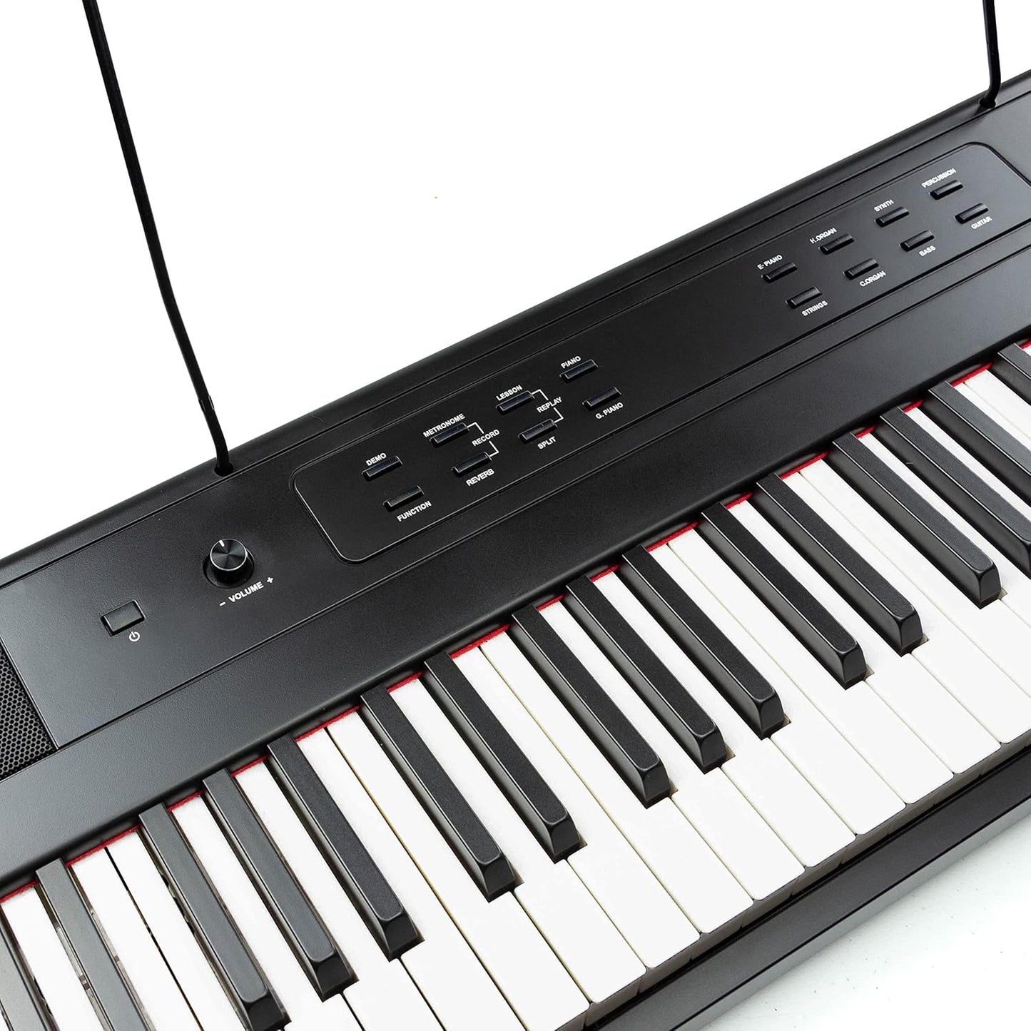 RockJam 88 Key Digital Piano with Full Size Semi-Weighted Keys, Power Supply, Sheet Music Stand, Piano Note Stickers & Simply Piano Lessons