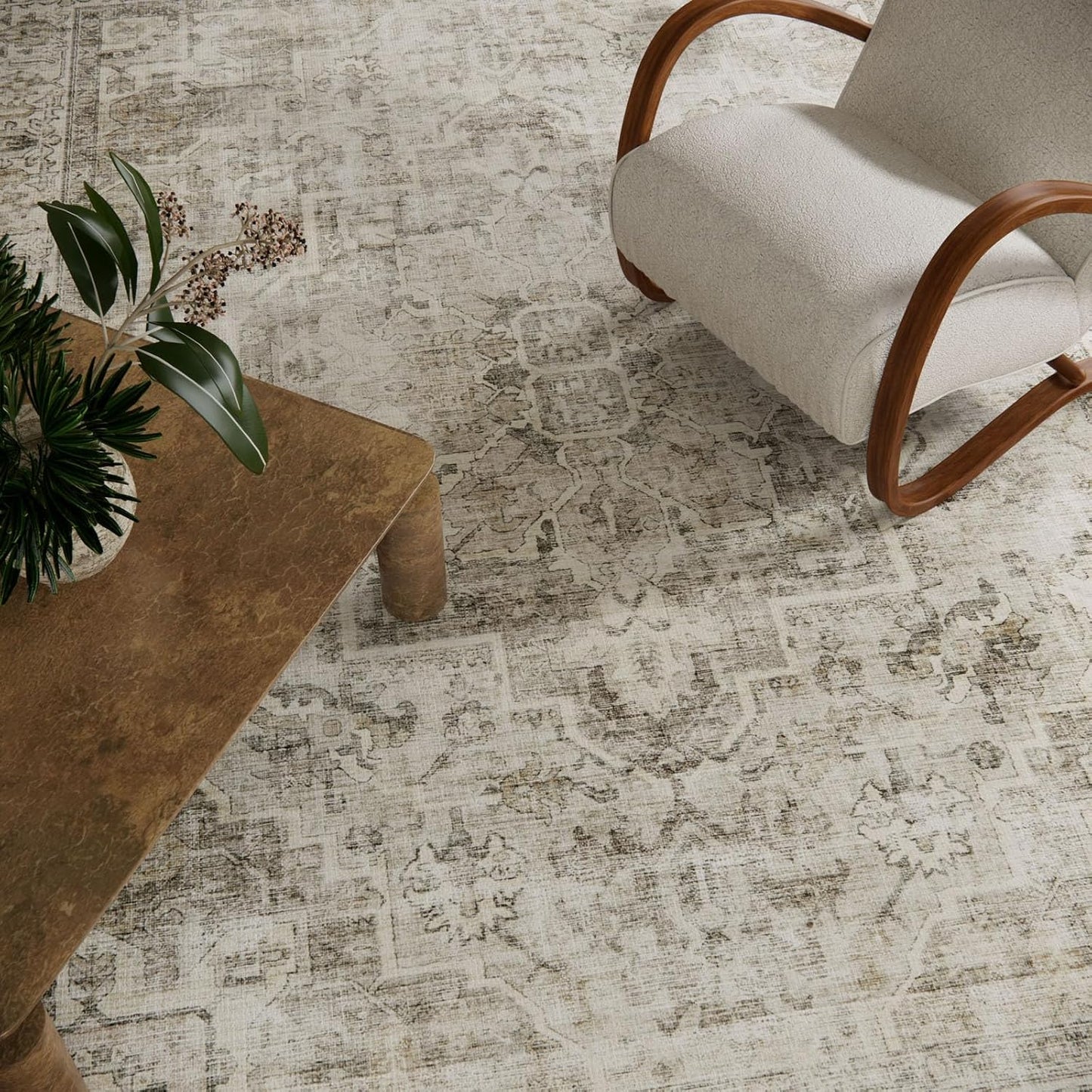 Machine Washable Kitchen Runner Rugs: 2'6"x8' Hallway Rug Non Slip Low Pile Stain Resistant Soft Carpet Runners for Hallways Indoor Entryway Kitchen Laundry Room Bedroom Farmhouse