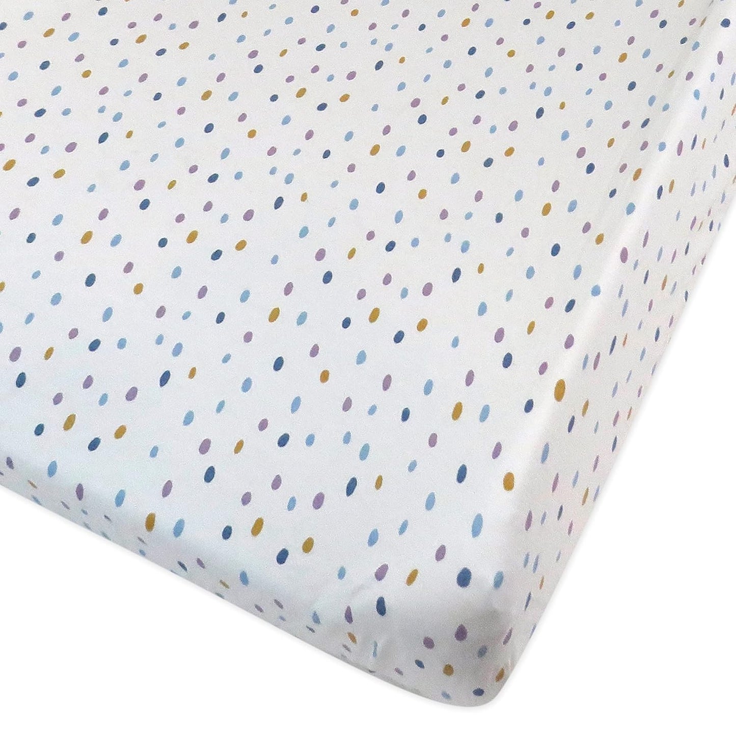 HonestBaby Girls Organic Cotton Changing Pad Cover, Marker Dot Purple, One Size