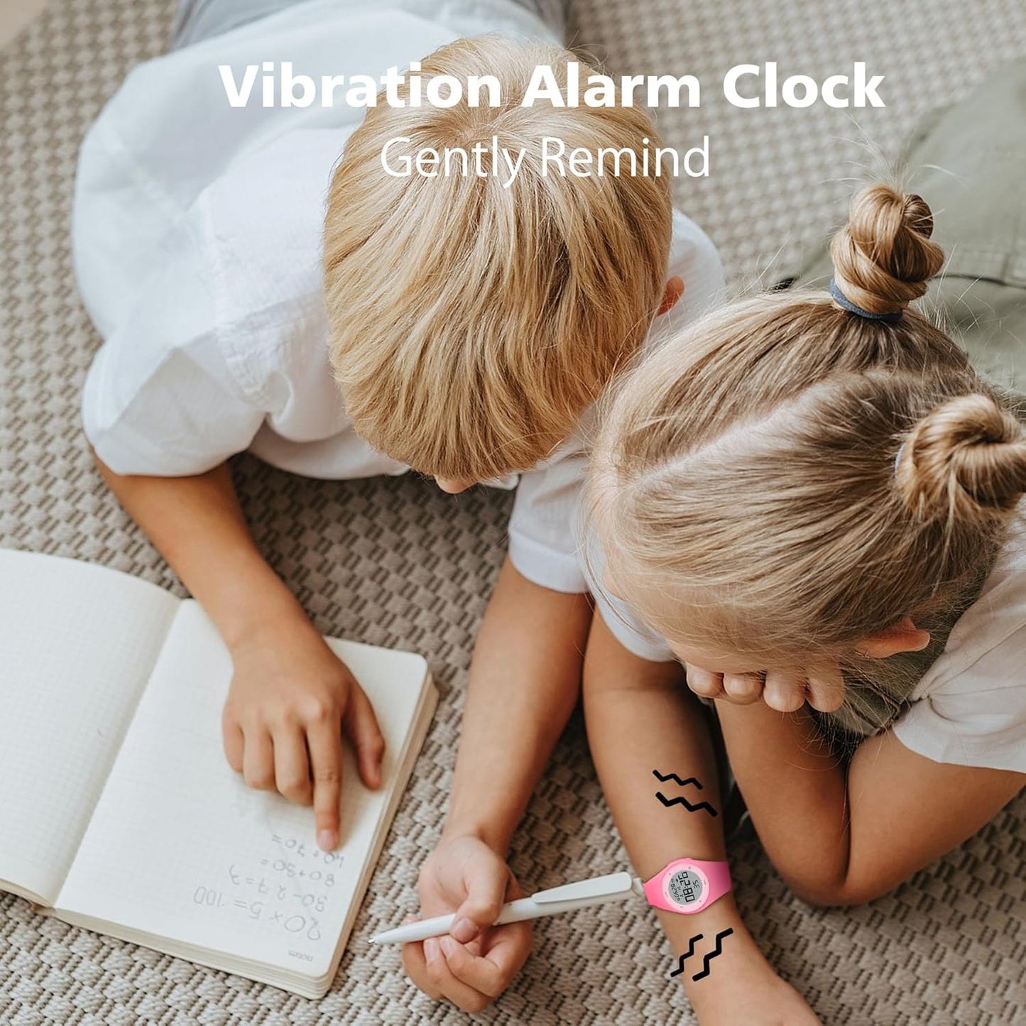 Kids Watches for Girls Boys Digital Sport Watch with Step Counter Pedometer Vibration Alarm Clock, No App Waterproof Fitness Tracker Kids Watch Boys Girls Teens Students Ages 5-16