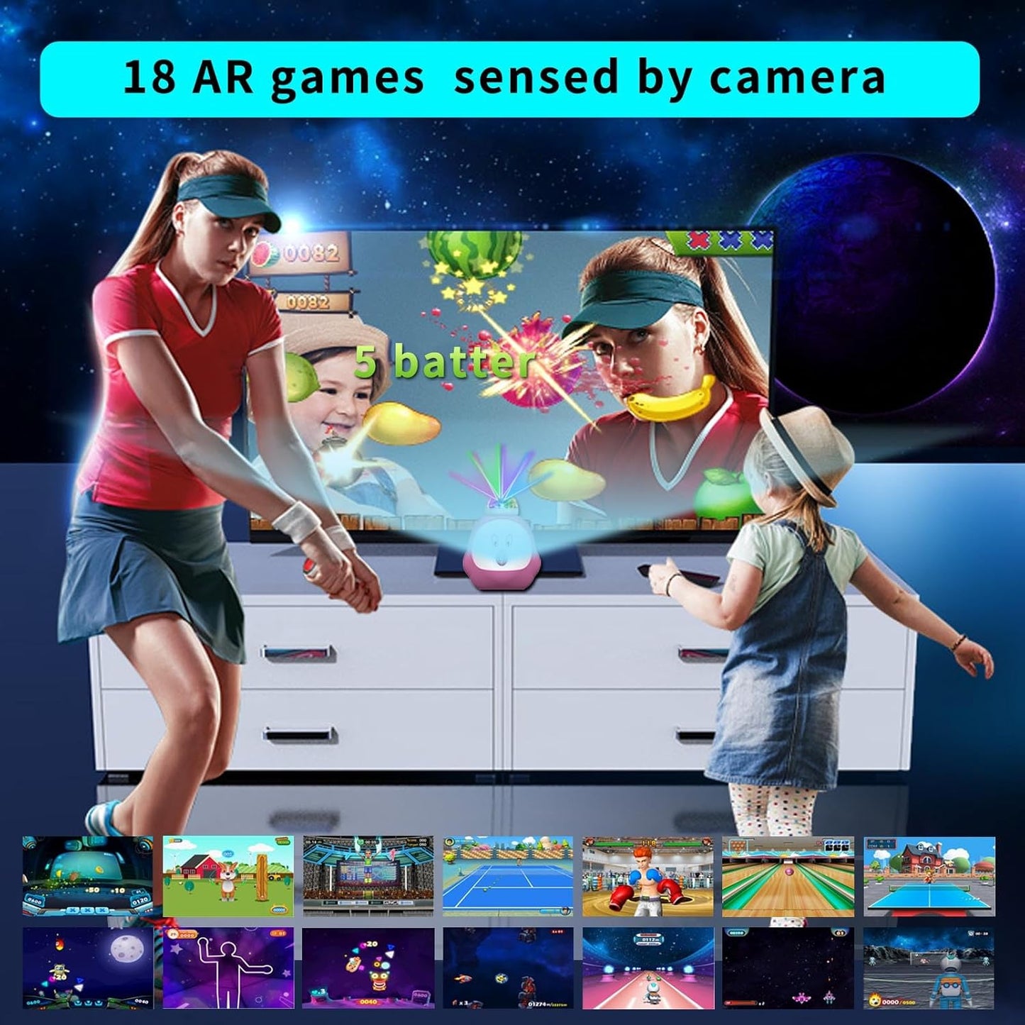 Dance Mat for Kids and Adults, AR Game Dancing Mats for Girls & Boys, Christmas & Birthday Gift, Purple