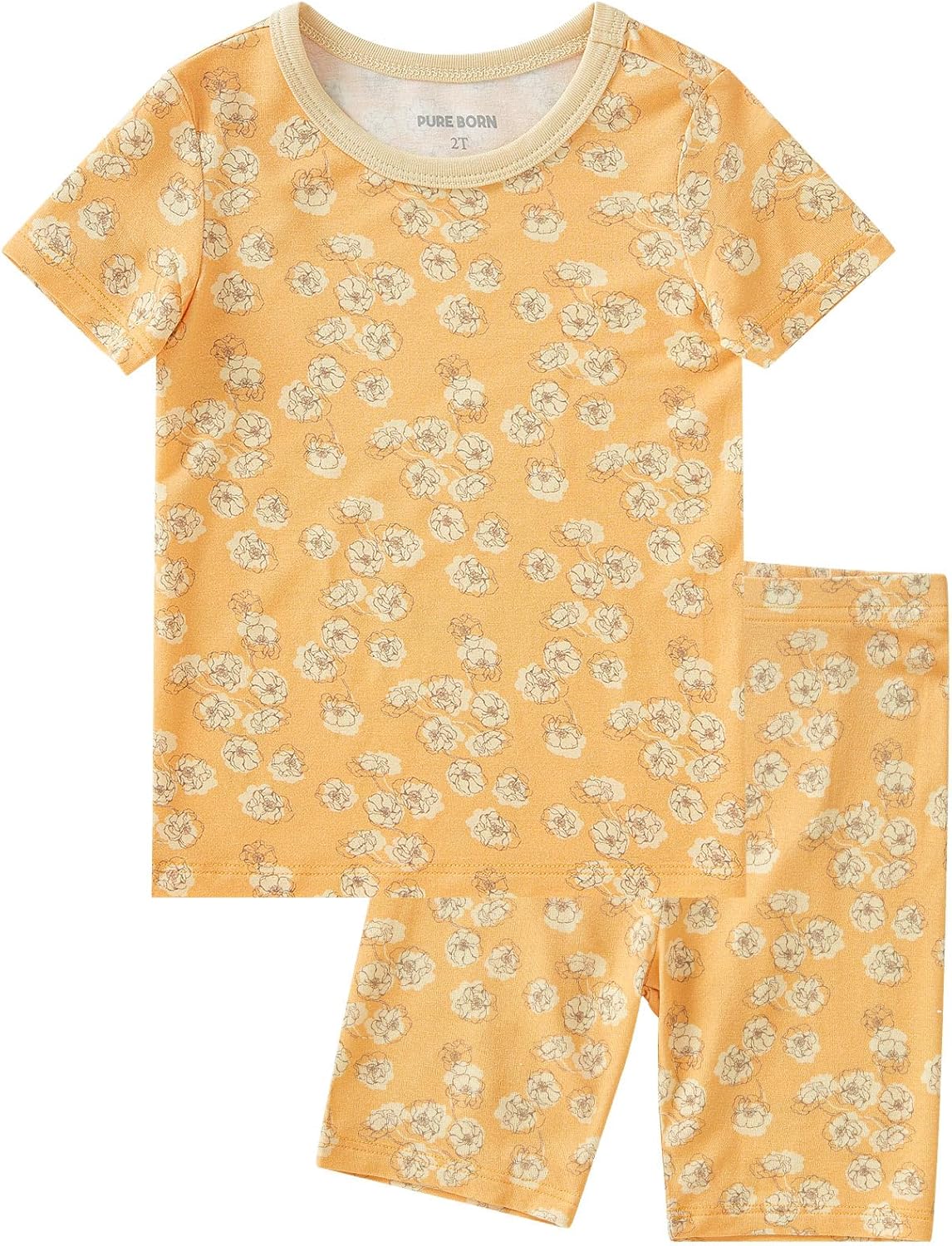 pureborn Baby Toddler Kids Viscose from Bamboo Pajamas Set Pjs 2pcs 18M-8Y