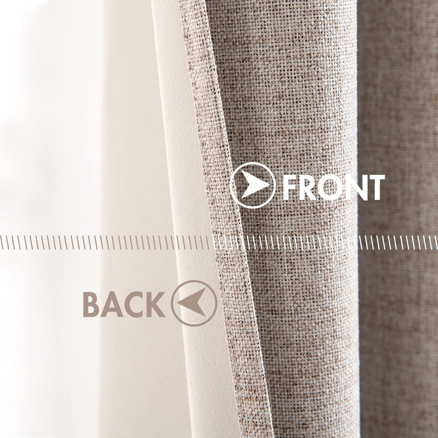 MIULEE Blackout Curtains for Bedroom Polyester Texture Thermal Insulated Natural Khaki Grommet Room Darkening Curtains & Drapes Luxury Decor for Living Room Nursery 52 x 90 Inch (2 Panels)