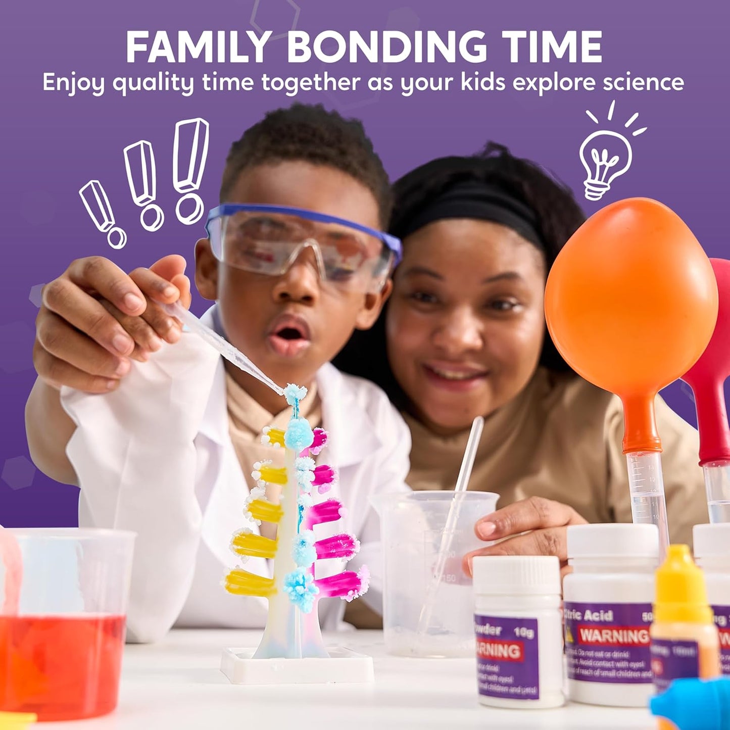Klever Kits Wonder Science Kits- 50+ Experiments Educational Toys, STEM Activities with Growing Crystal Tree, Lab Science Toys, Gifts for Birthday Christmas for Kids Aged 6 7 8+