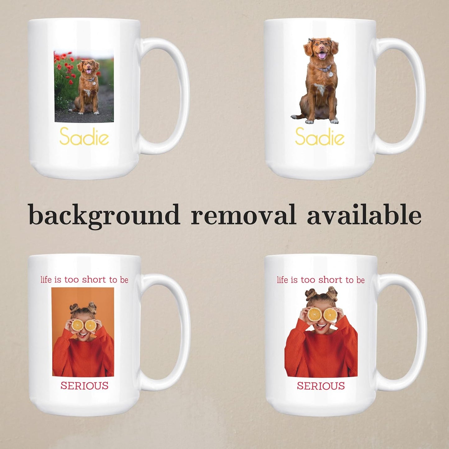 Personalized Coffee Mug, Custom Photo Text 15 Oz Ceramic Mug, Customized Picture Name Tea Cup, Unique Gift Idea, Taza Cafe Personalizadas Fotos, Cute Custom Gifts Mom Women Men, Father's Day, Green