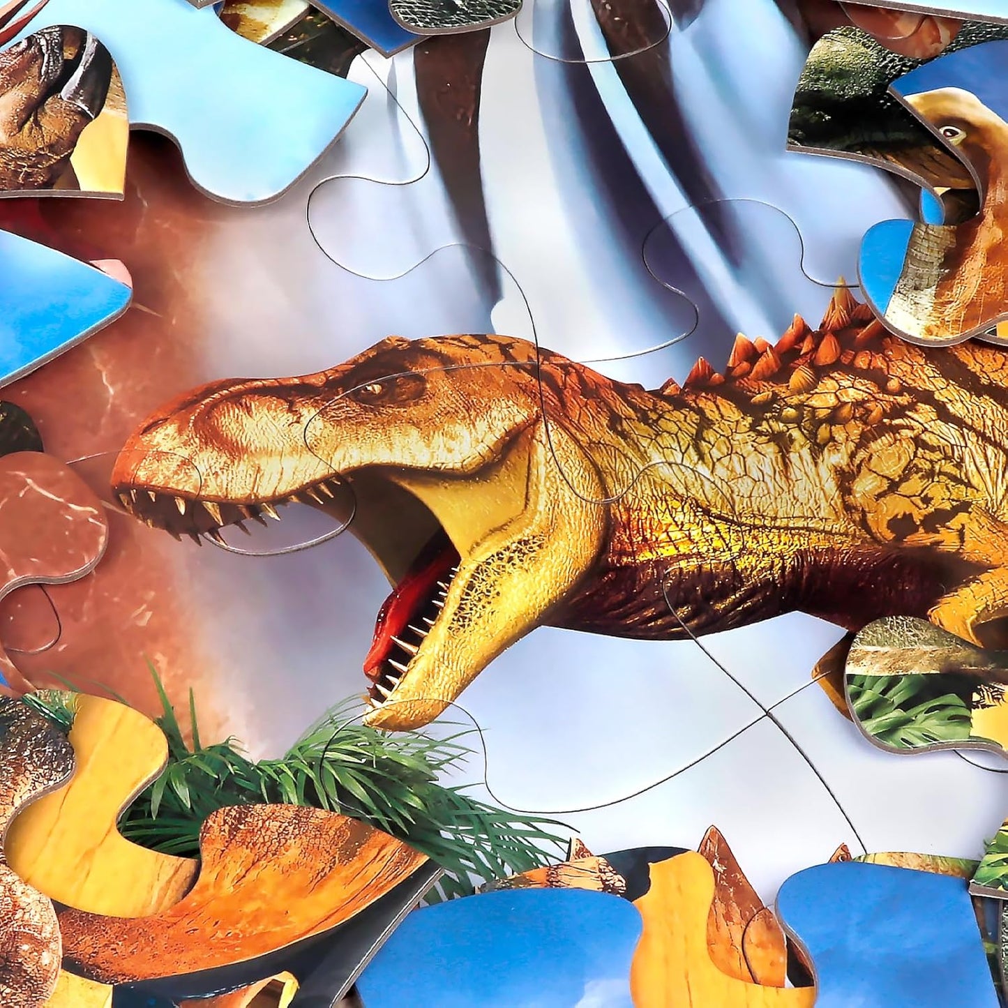 Jumbo Floor Puzzle for Kids,48 Piece Waterfall Dinosaur Large Jigsaw Puzzles, Fun Preschool Educational Toy for Toddlers Ages 3-5,Gift for Boy Girl Ages 4-8