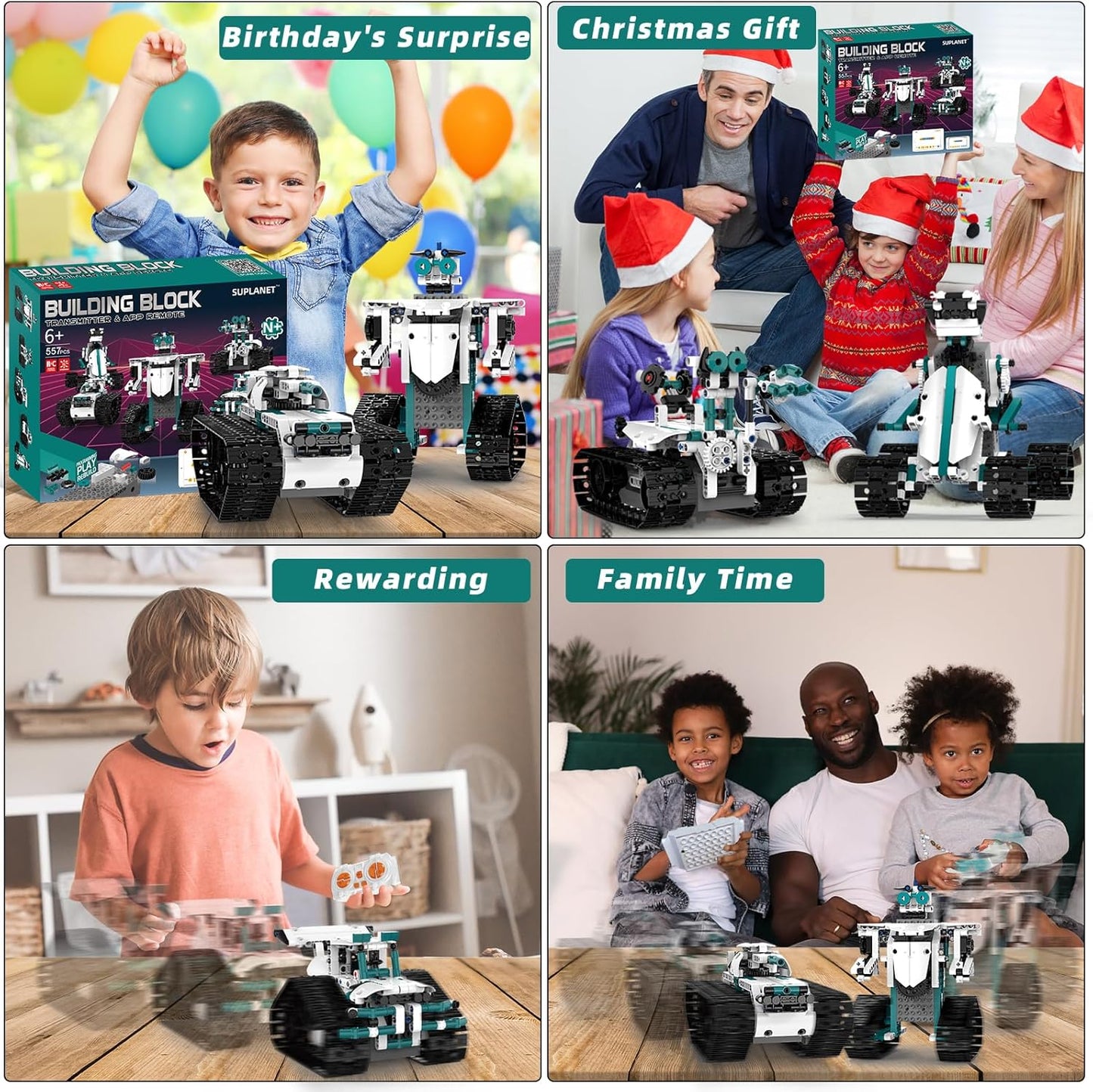 STEM Robot Toys for 8-14, 12 in 1 Remote Control Robotics Toys for Kids, Programmable Building Robot Kit Birthday Present for Science Educational(469 Pcs)