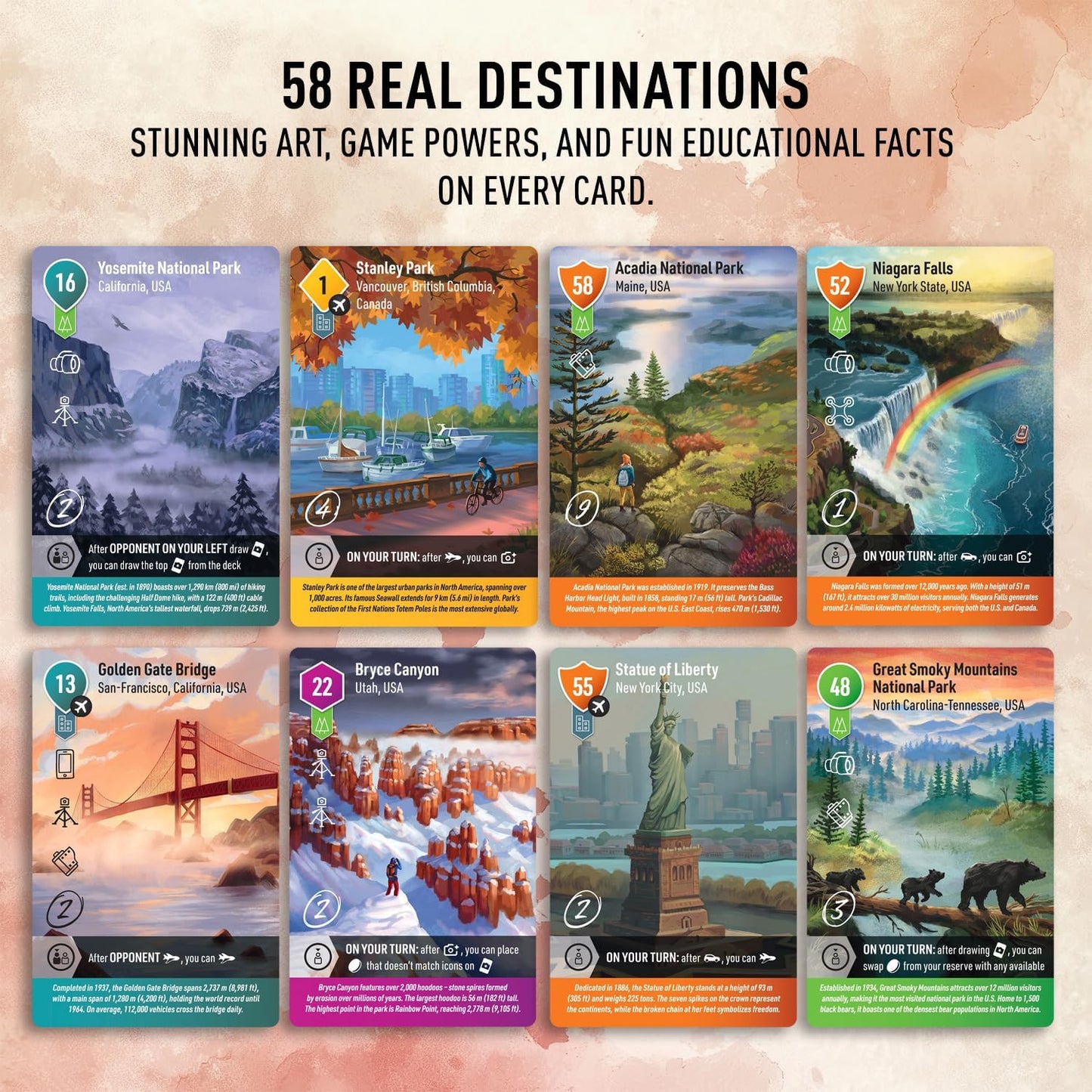 Photo Tour: North America – Family Board Game for Kids and Adults | Travel Strategy Game | Ages 8+ | Easy to Learn | 1–5 Players | Fun for Game Night & Educational Play