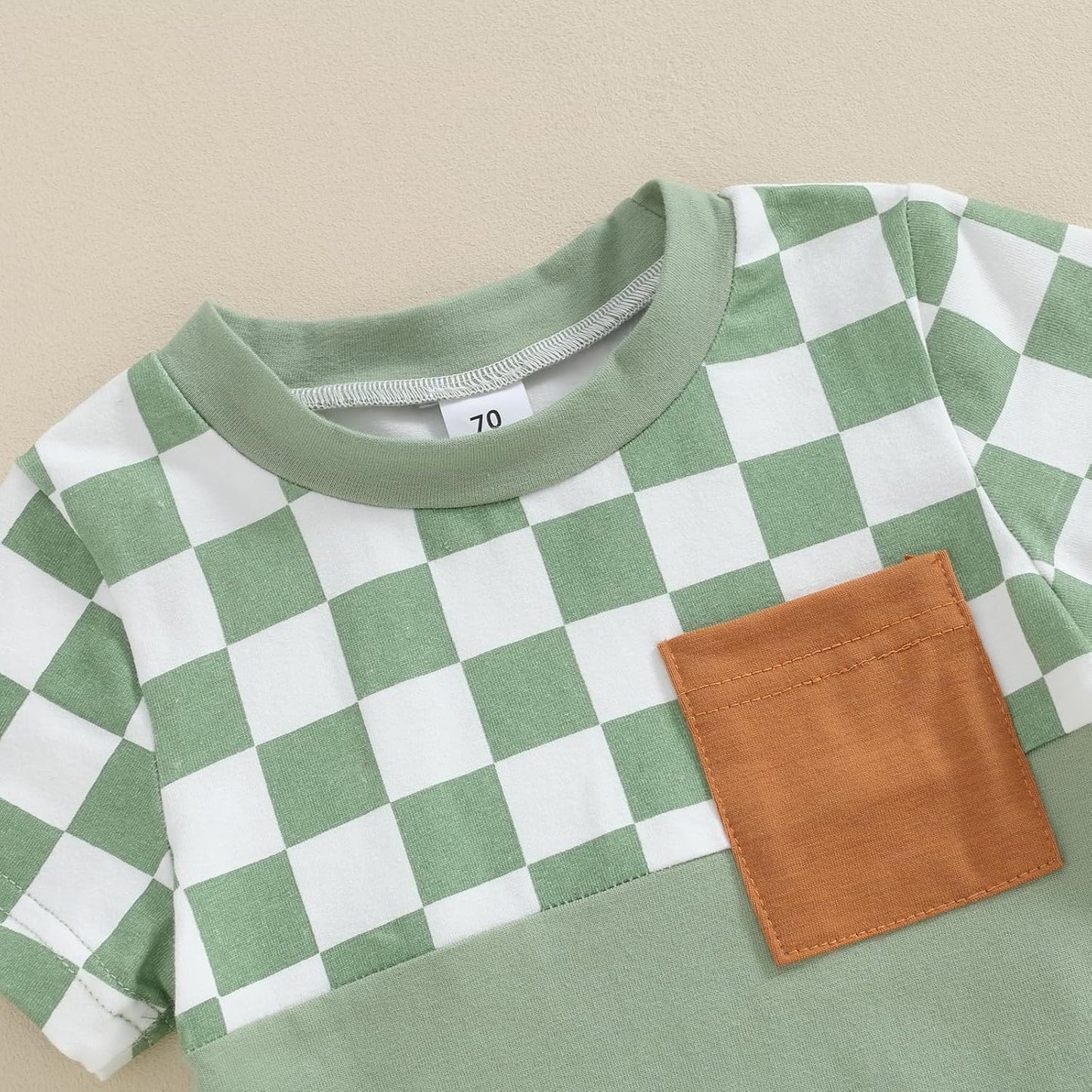 fhutpw Baby Toddler Boy Clothes Summer Outfits 6 12 18 24 Months Patchwork Short Sleeve T Shirt & Shorts Sets with Pockets