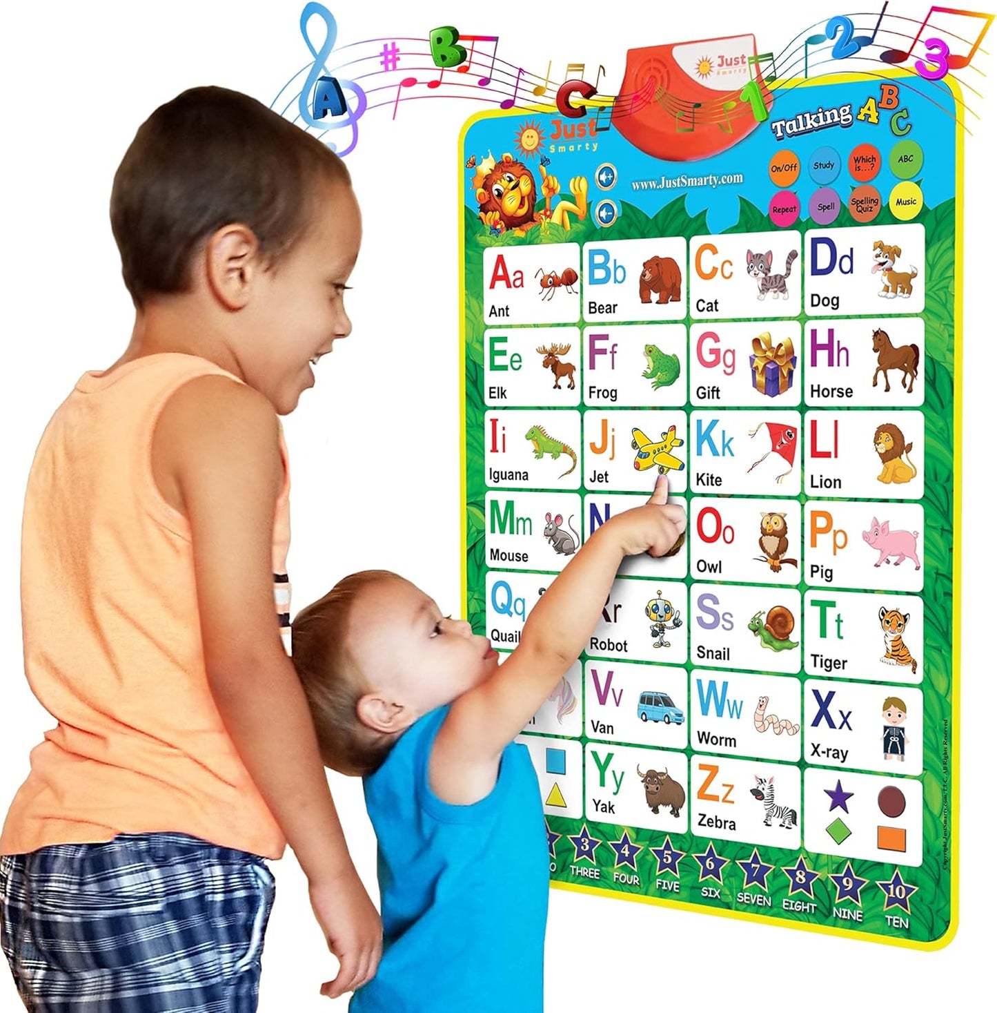 Just Smarty Interactive Learning & Education Toys for 2+ year old | Alphabet Learning Toddler Toys Age 1-2 | Learning Toys for 1 + Year Old Boys and Girls | ABC Baby Learning Toys 12-18 Months