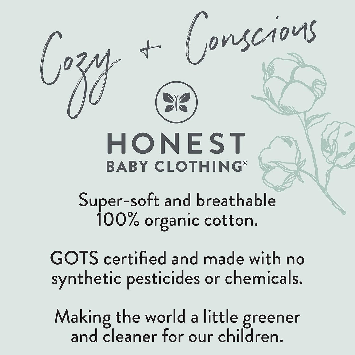 HonestBaby Organic Cotton Changing Pad Cover, Sage, One Size