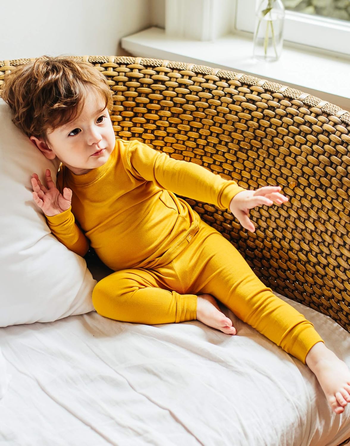 VAENAIT 6M-12Y Toddler Toddler Kids Toddler Girls Boys Soft Comfy Modal Tencel Solid Raglan Sleepwear Pajamas Pjs 2pcs Set