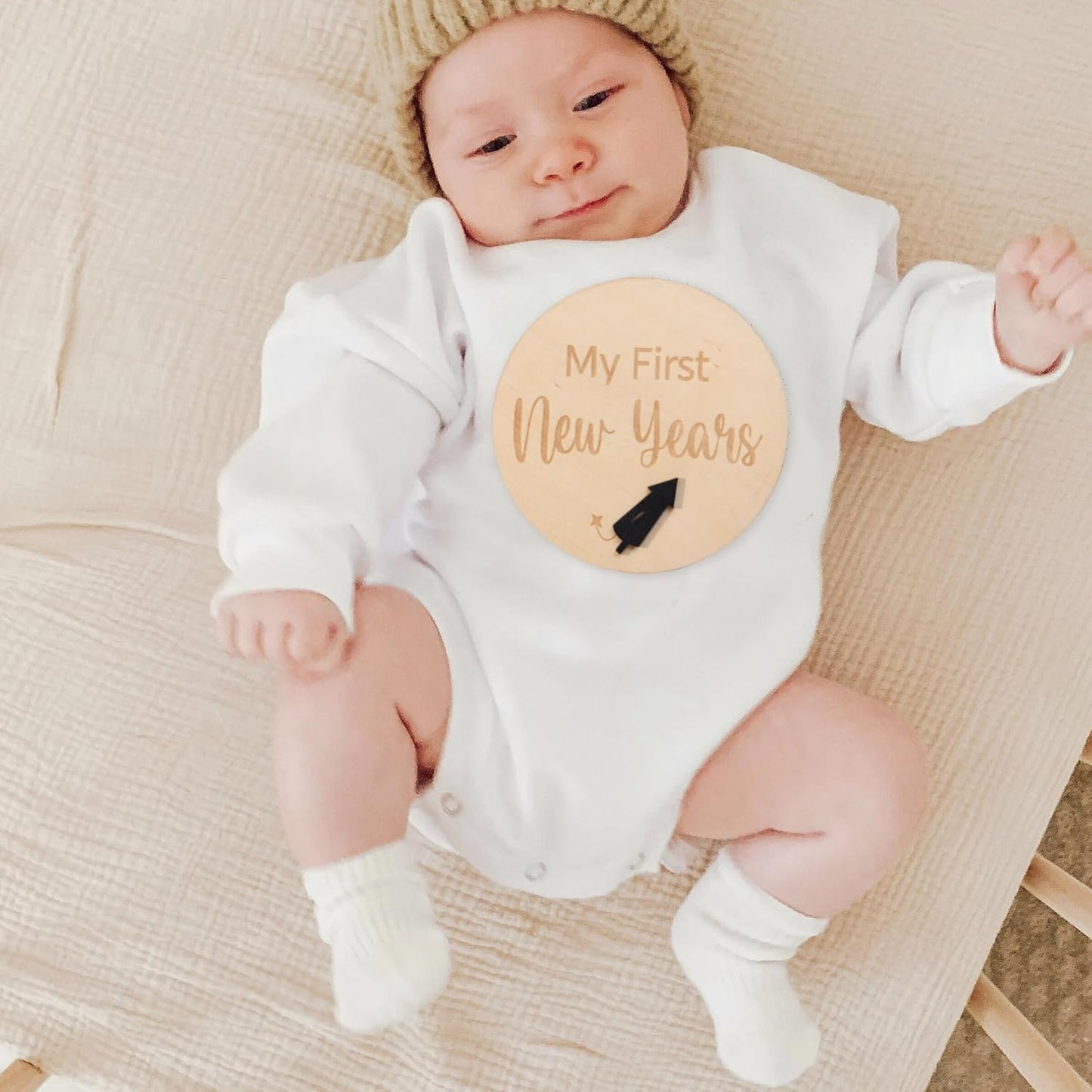 My First Holiday Milestone Cards - Baby First Holiday Wood Sign Baby Shower,Holiday Monthly Milestones,Baby First Halloween/Hanksgiving/Christmas/Valentine's Day/St. Patrick's Day/Easter
