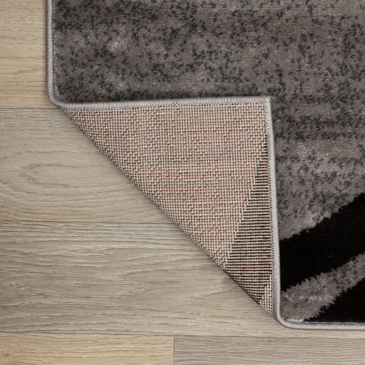Rugshop Modern Wavy Circles Desing Runner Rug 2' x 7' 2" Gray