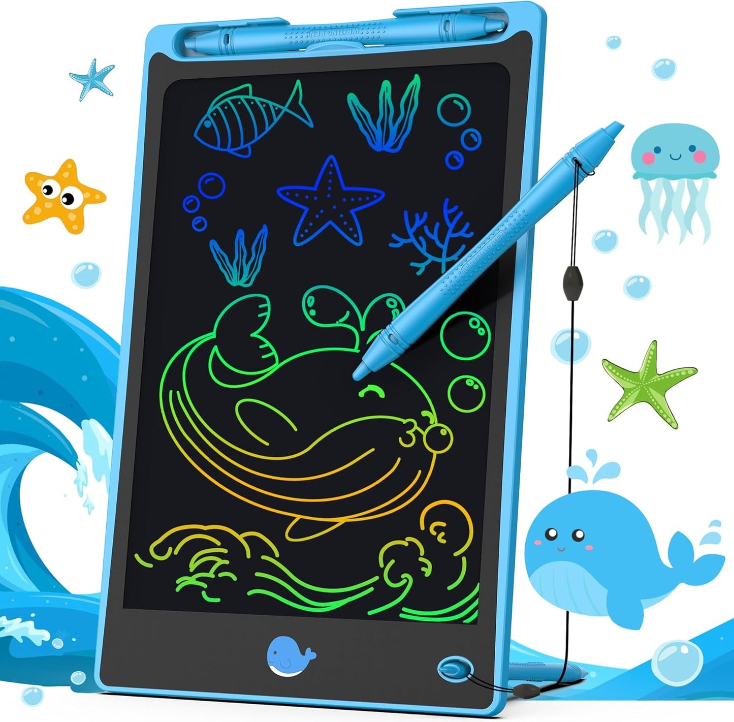 Hockvill LCD Writing Tablet for Kids 8.8 Inch, Toys for Girls Boys Drawing Pad for 3 4 5 6 7 Year Old Kids Toys, Children’s Day Gift Toddler Doodle Board Travel Essentials, Birthday Gift for Children