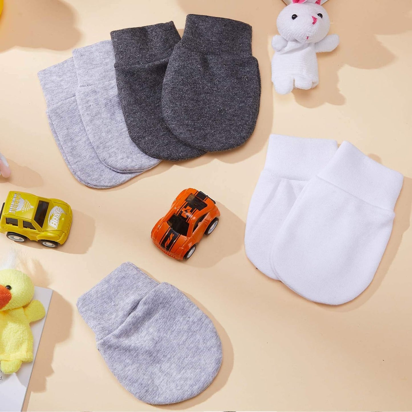 Geyoga 6 Pairs Newborn Baby Mittens No Scratch Gloves Infant Toddler Anti Scratch Essentials Unisex for 3-9 Months Girls Boys