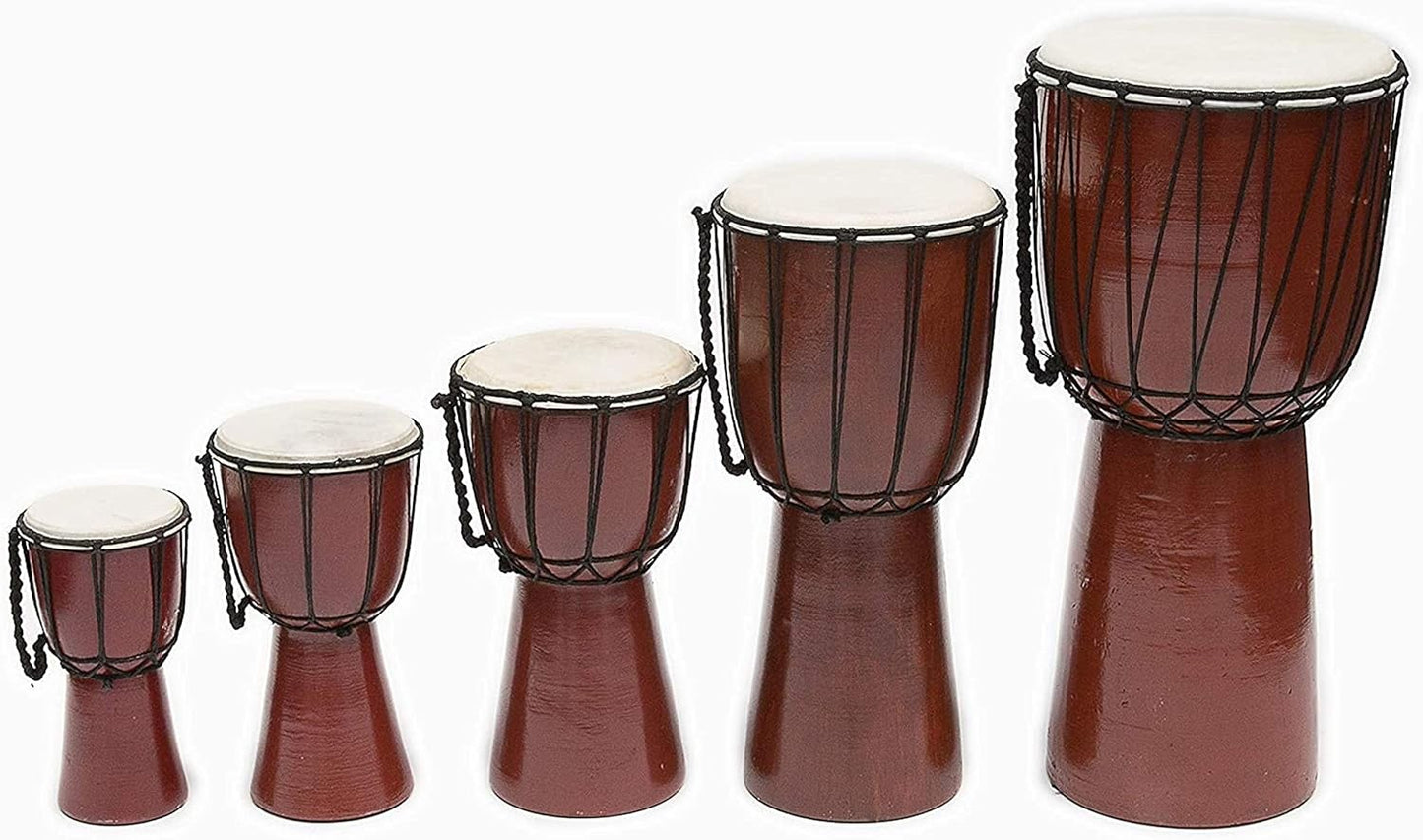 Drum Djembe is a Rope goat skin Covered Goblet African Drum Played by Hands West Africa style jembe for drums circle and more (9x20) Designed in the USA