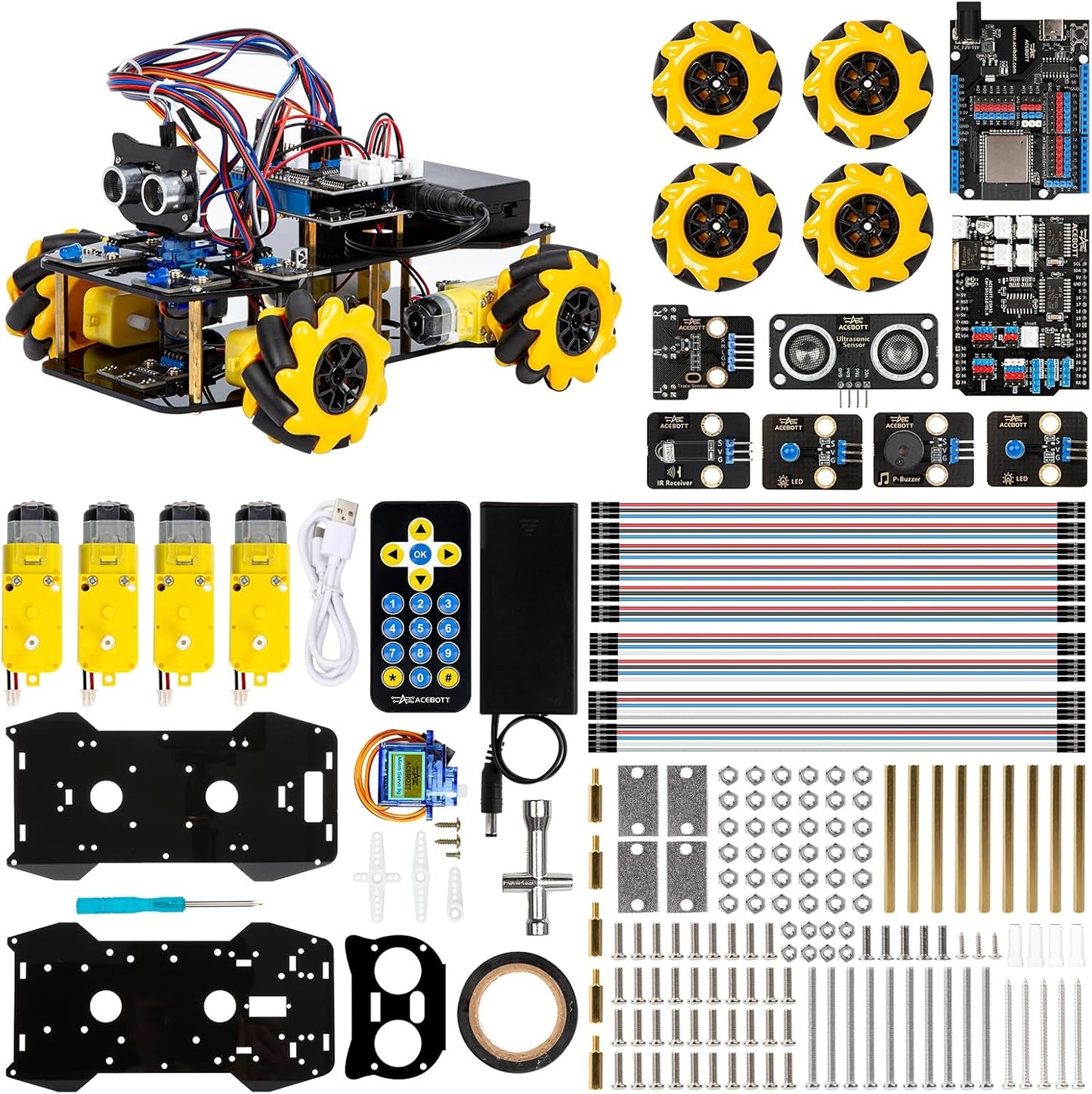 Smart Robot Car Kit Compatible with Arduino, Robotics for Kids Ages 8-12 12-16, Electronic Programming Project/STEM Science Kits Coding Gifts for Adults and Youths