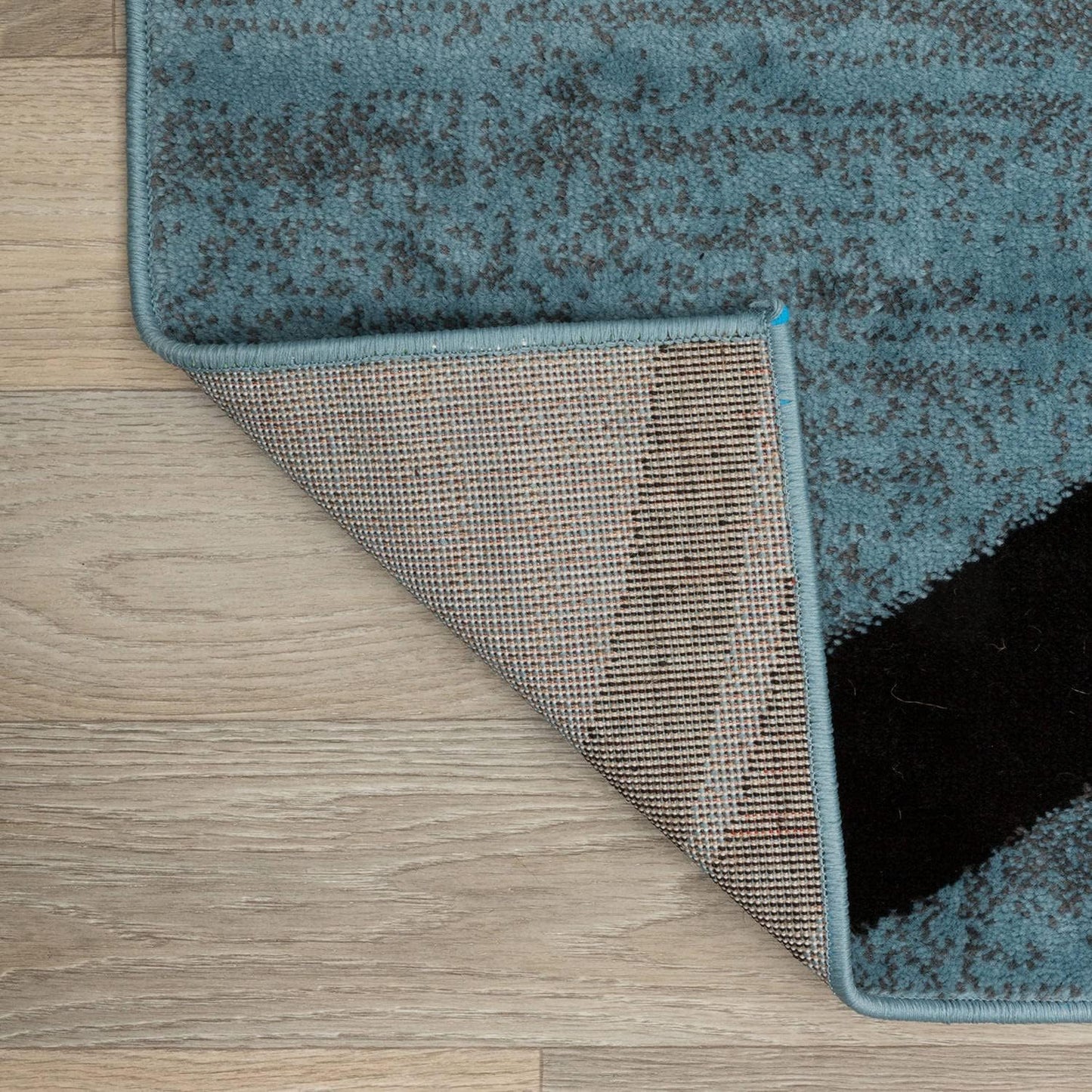 Rugshop Modern Wavy Circles Design Area Rug 8'8" x 12' Blue