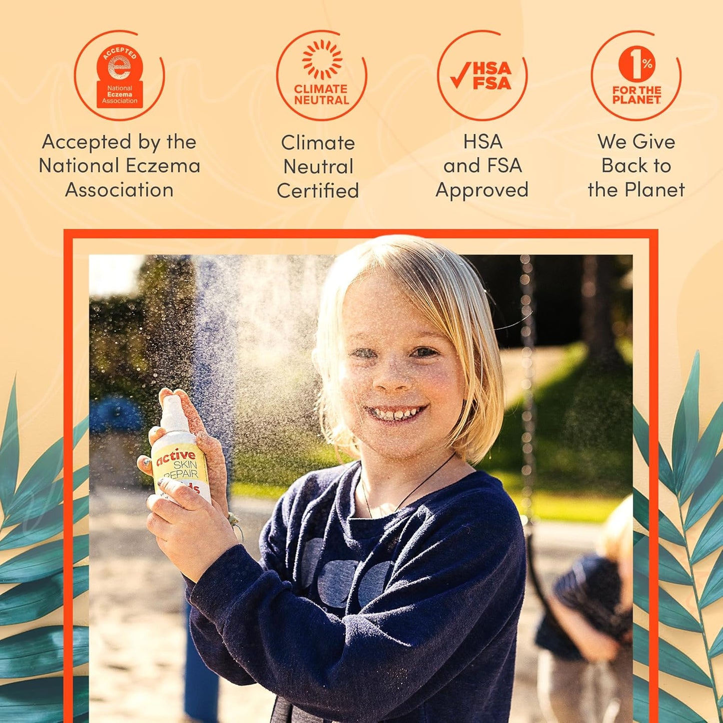 Active Skin Repair Kids First Aid Spray - Non-Toxic & Natural Antiseptic for Minor Cuts, Wounds, Scrapes, Rashes, Sunburns, and Other Irritations (3oz Spray)