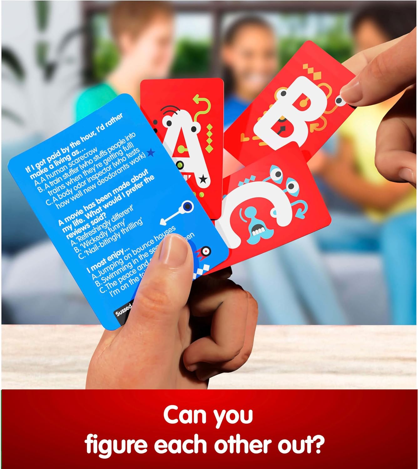 SUSSED The Wacky ‘What Would You Do’ Card Game - Social Fun for Teens, Boys, Girls for Kids Ages 10+ & Adults - Blue Pack
