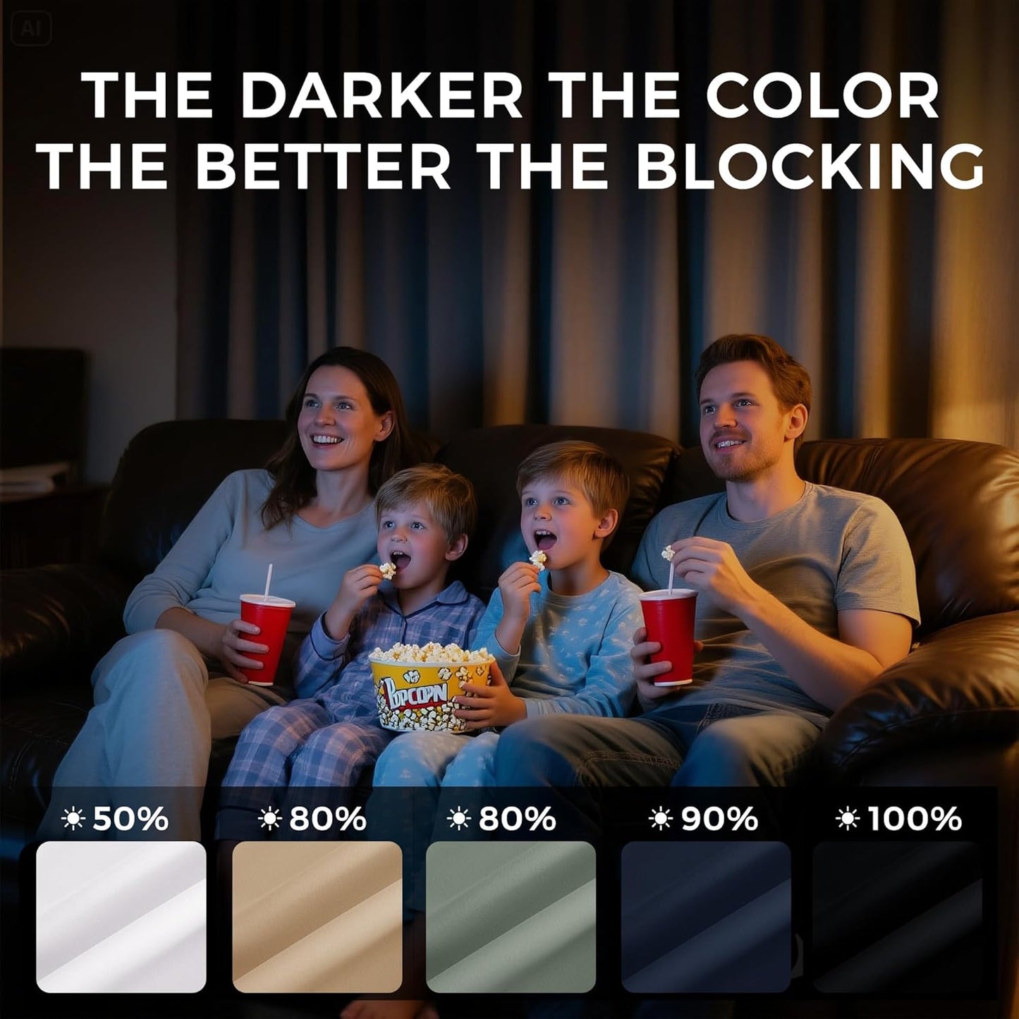 NICETOWN Biscotti Beige Privacy Drapes - Grommet Top Thermal Insulated Shades for Bedroom, Yard, Closet, Pantry, Garage - Lightweight, 2-Pack, W52 x L63