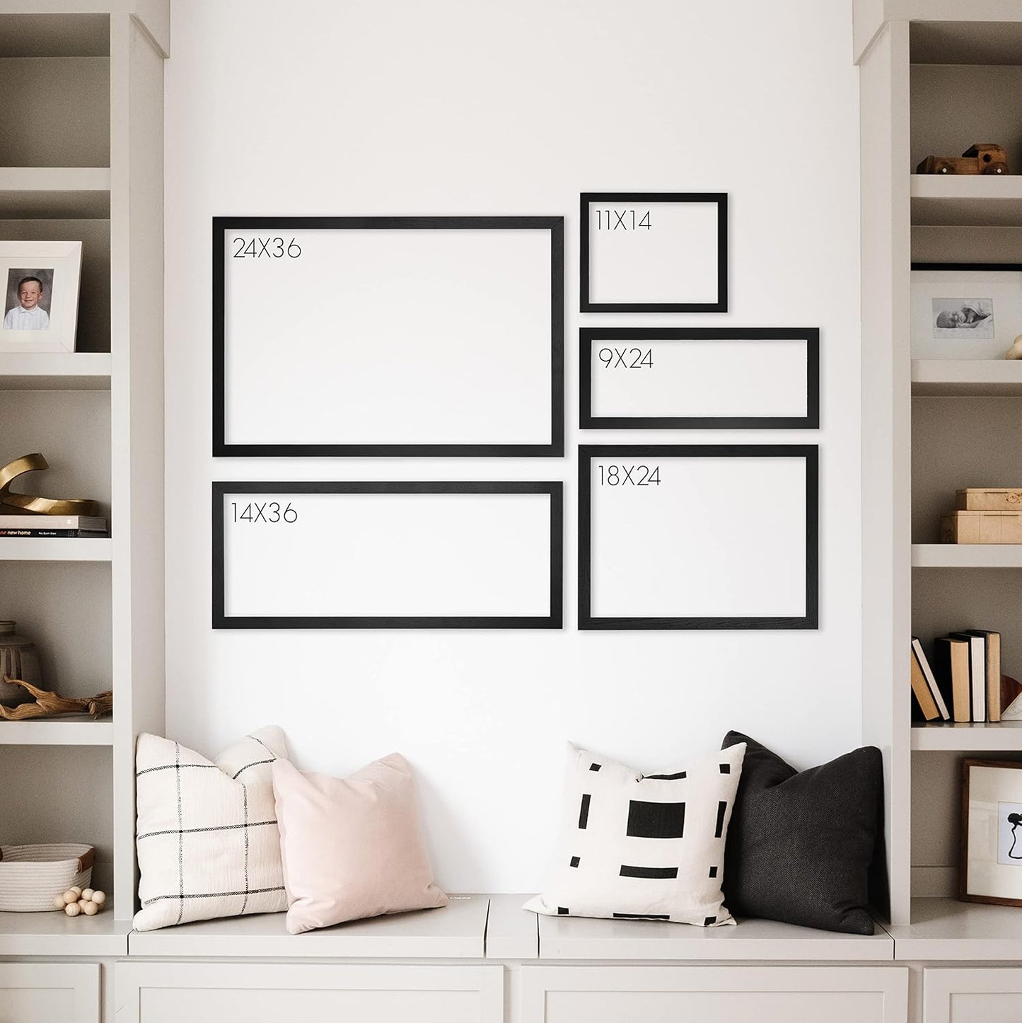 Personalized Dry Erase Wall Calendar with Custom To do list and Notes Organization Sections | Large Whiteboard Calendar (36" W x 24" H, Barnwood Frame)