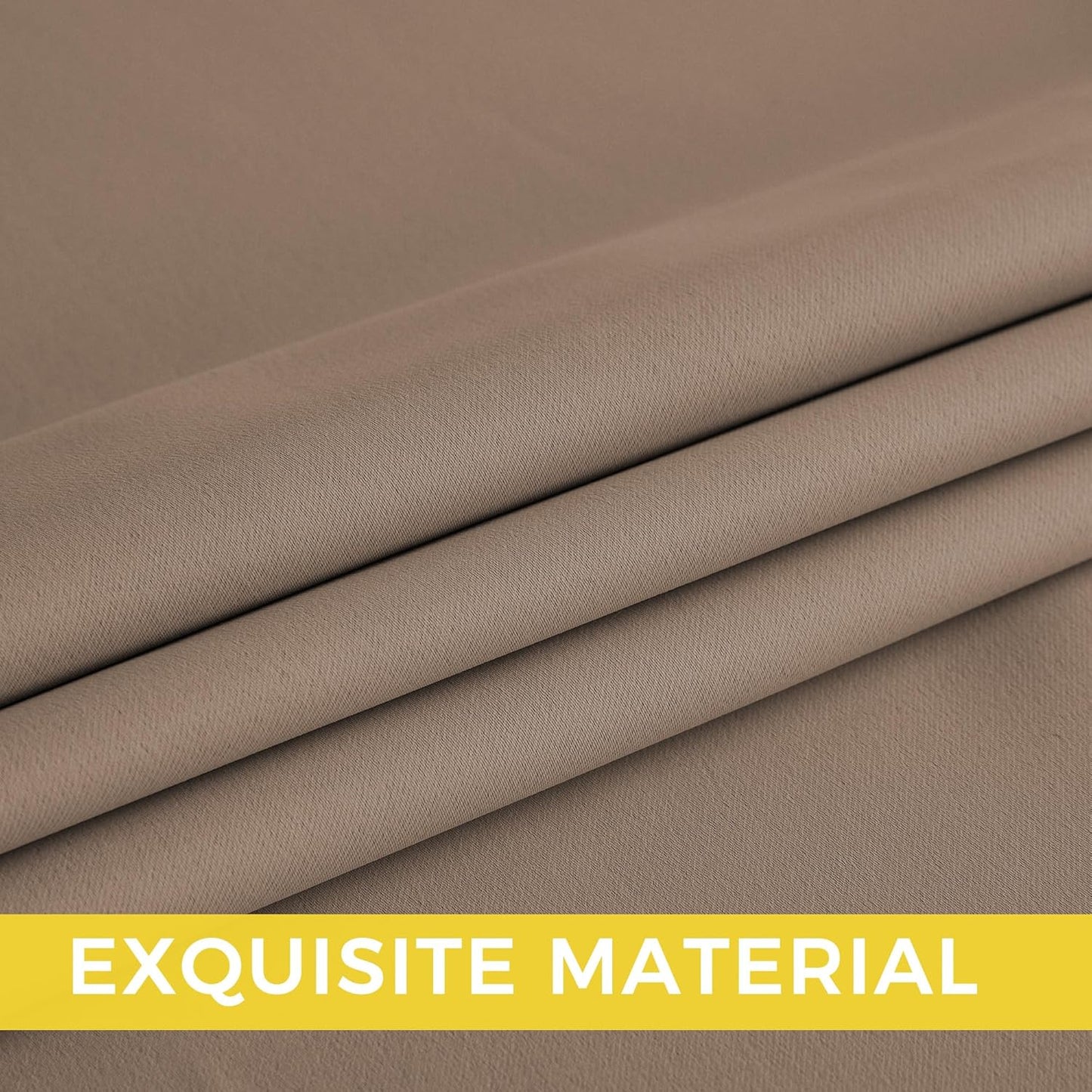 NICETOWN 108 Inch Long Curtains for Bedroom 2 Panels Set, Cappuccino Thermal Insulated Grommet Curtains for Living Room, Noise Reducing Window Treatment Drapes for Nursery, 2 Panels, W52