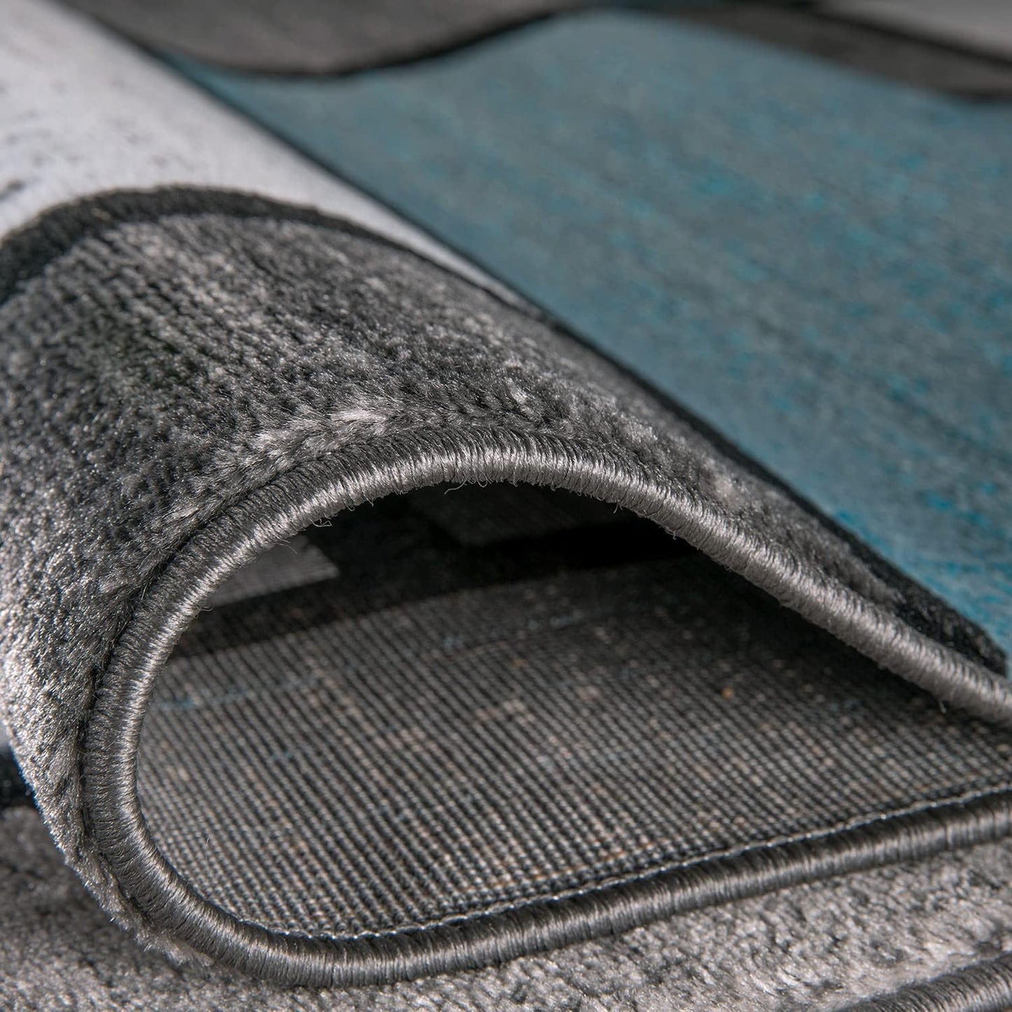 Rugshop Contemporary Modern Boxes for Home Office,Living Room,Bedroom,Kitchen Non Shedding Runner Rug 2'7" x 10' Blue