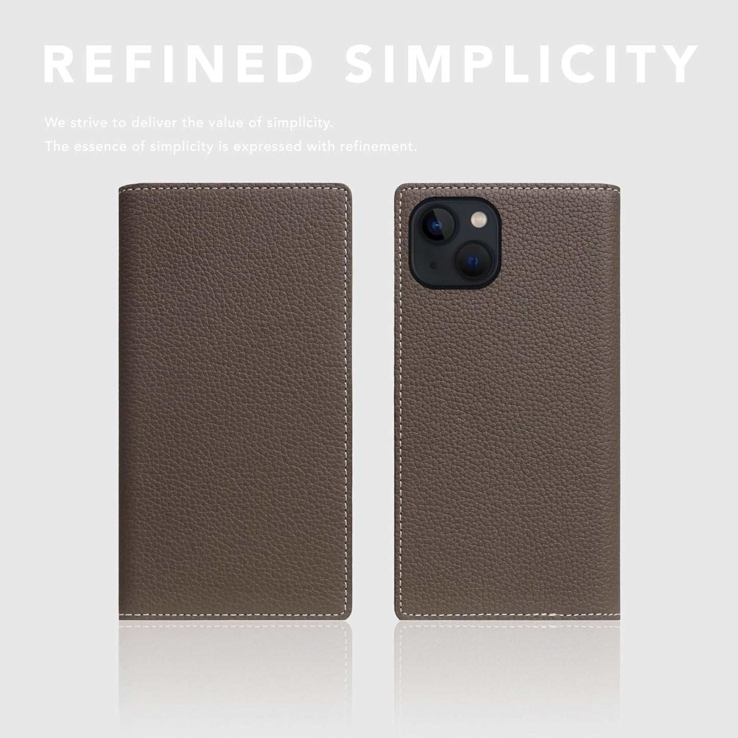 D8 Full Grain Leather Wallet Case for iPhone 15 Plus - [2-in-1] Handcrafted Detachable Diary Style with Magnetic MagSafe Back Cover, Gift Box Included (Etoffe Cream)