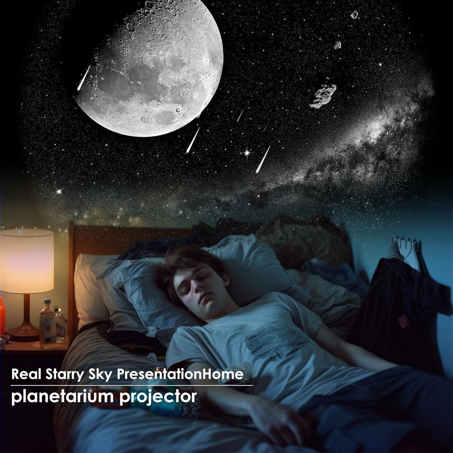 Galaxy Projector,13 in 1 HD Planetarium Star Projector for Bedroom,Star Projector Galaxy Light with Meteor Effects and Timer,LED Space Galaxy Lamp for Kids,Adults Bedroom Decoration,Ceiling,Gifts