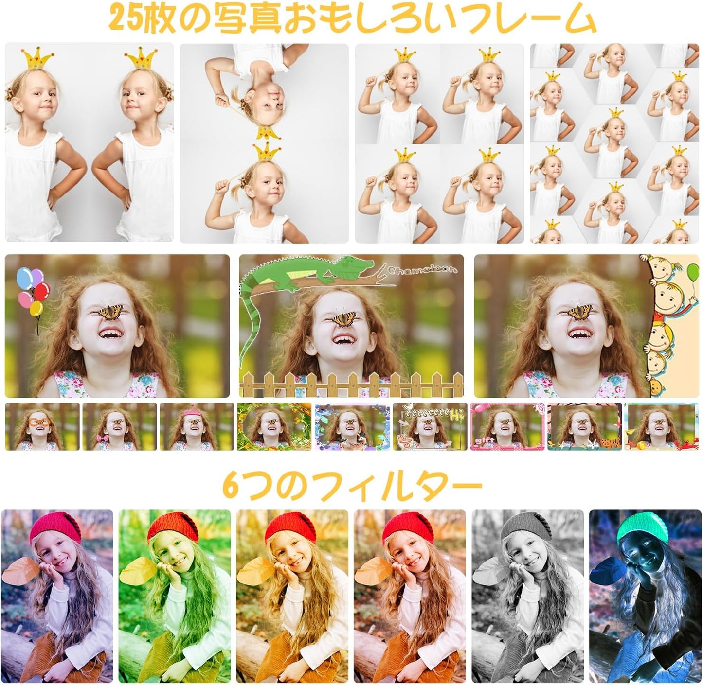 Kids Camera, Toddler Kid Digital Camera with 180°Flip Lens & 2.4in IPS Screen, Birthday Festival Gifts Present Toy for 4 5 6 7 8 9 10 11 Year Old Girls/Boys, 32 GB Card Included, X101